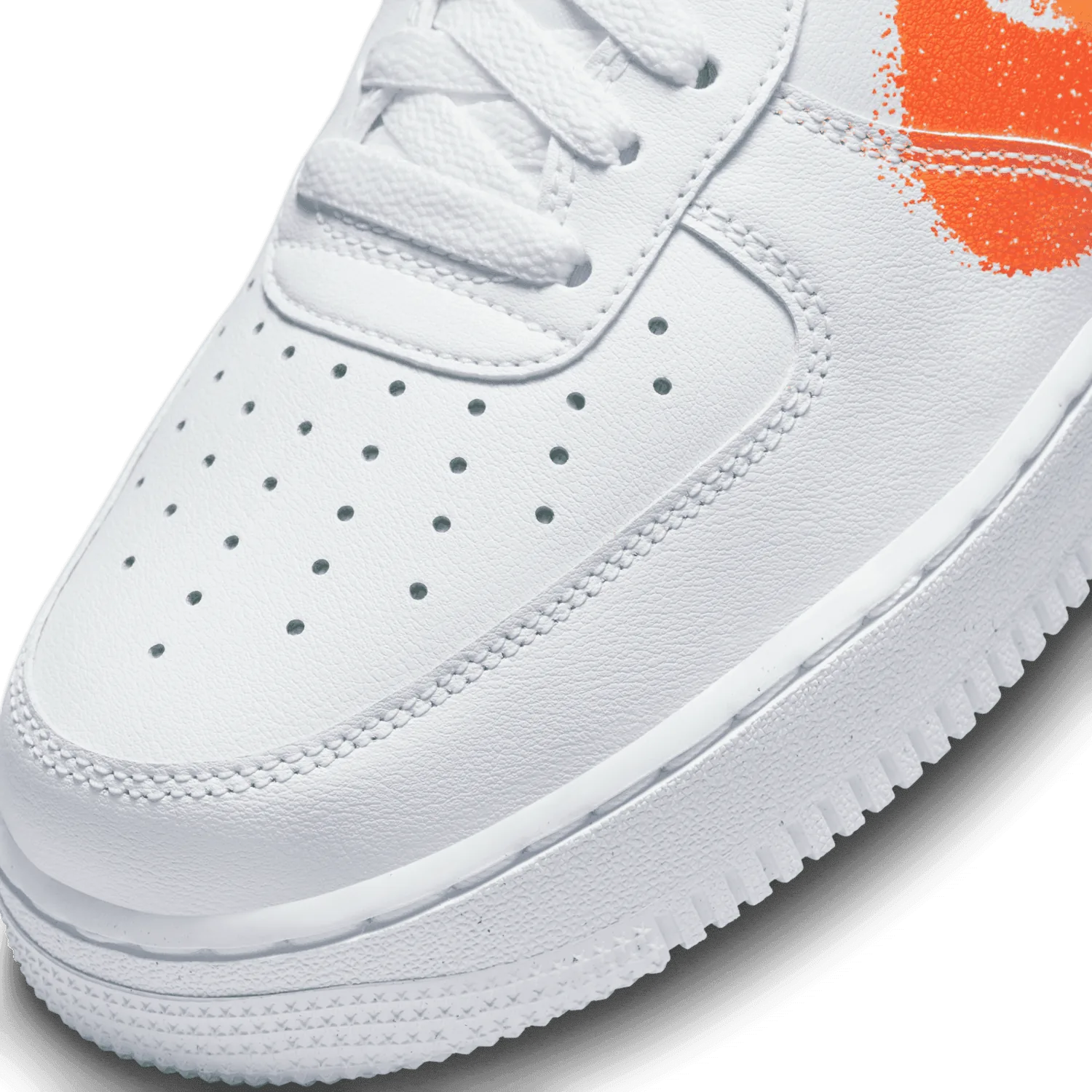 Nike Air Force 1 Low Spray Paint Swoosh White Orange image 6