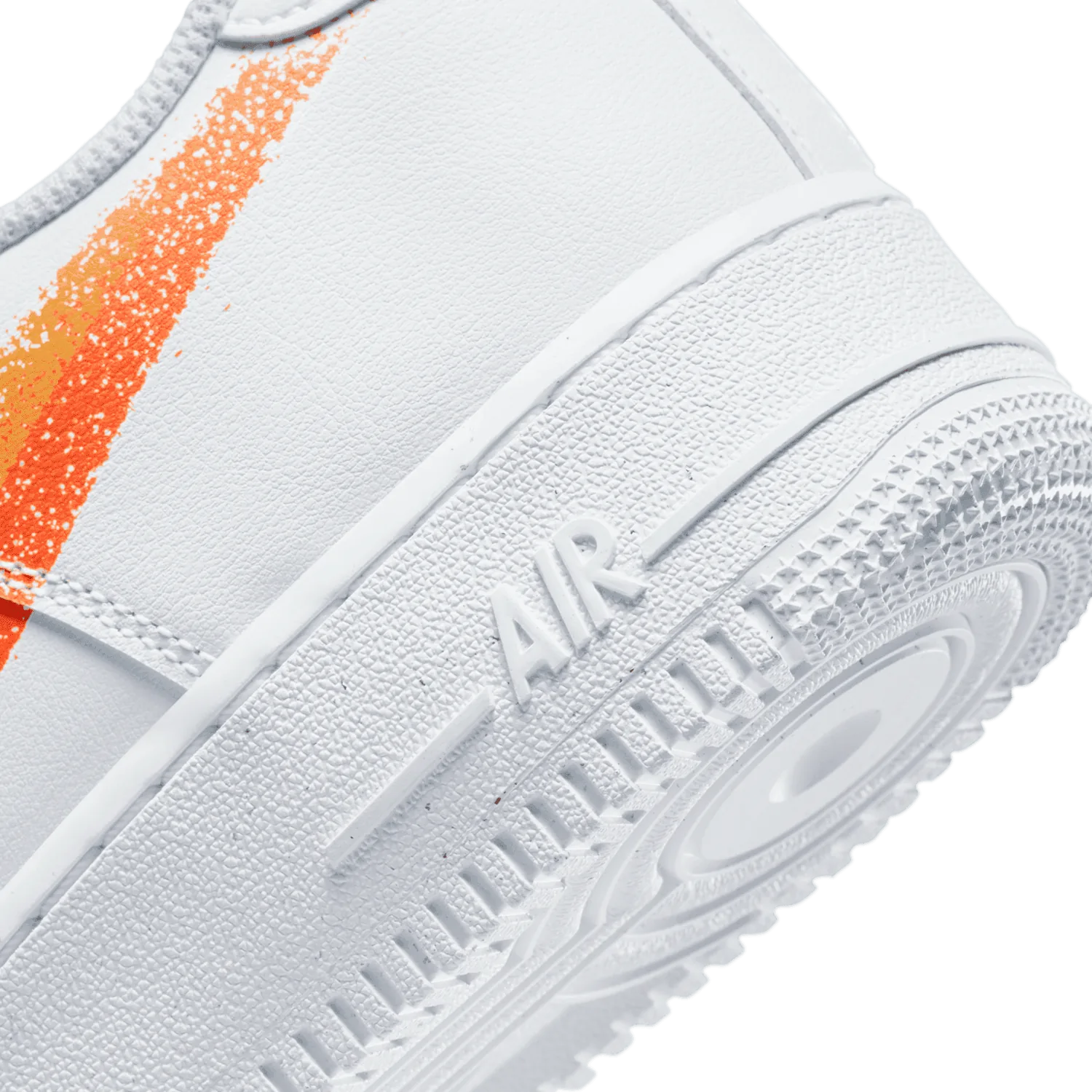 Nike Air Force 1 Low Spray Paint Swoosh White Orange image 7