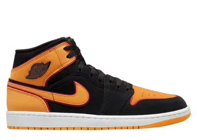 Air Jordan 1 Mid SE Black Vivid Orange Cardinal Red