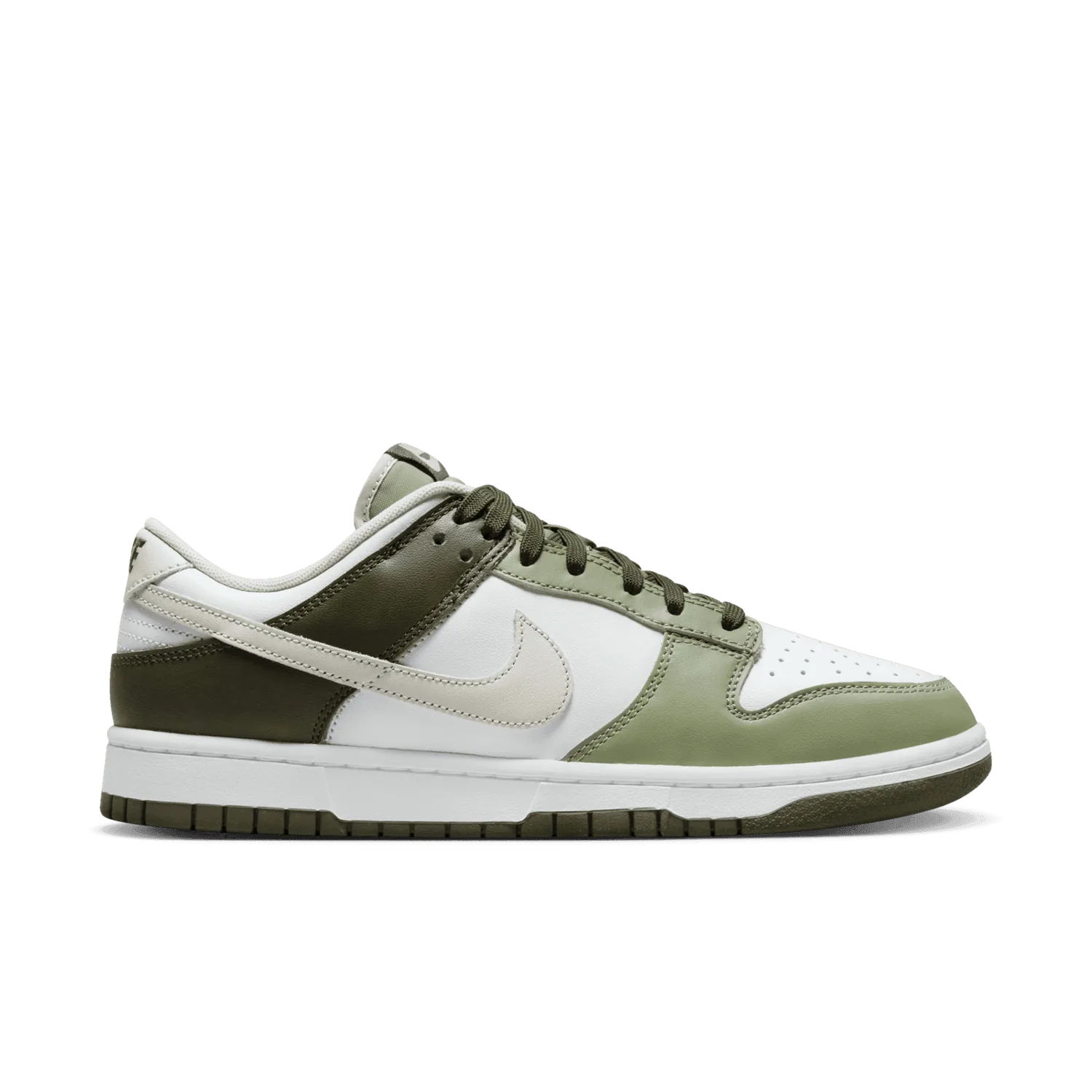 Nike Dunk Low White Oil Green Cargo Khaki image 3