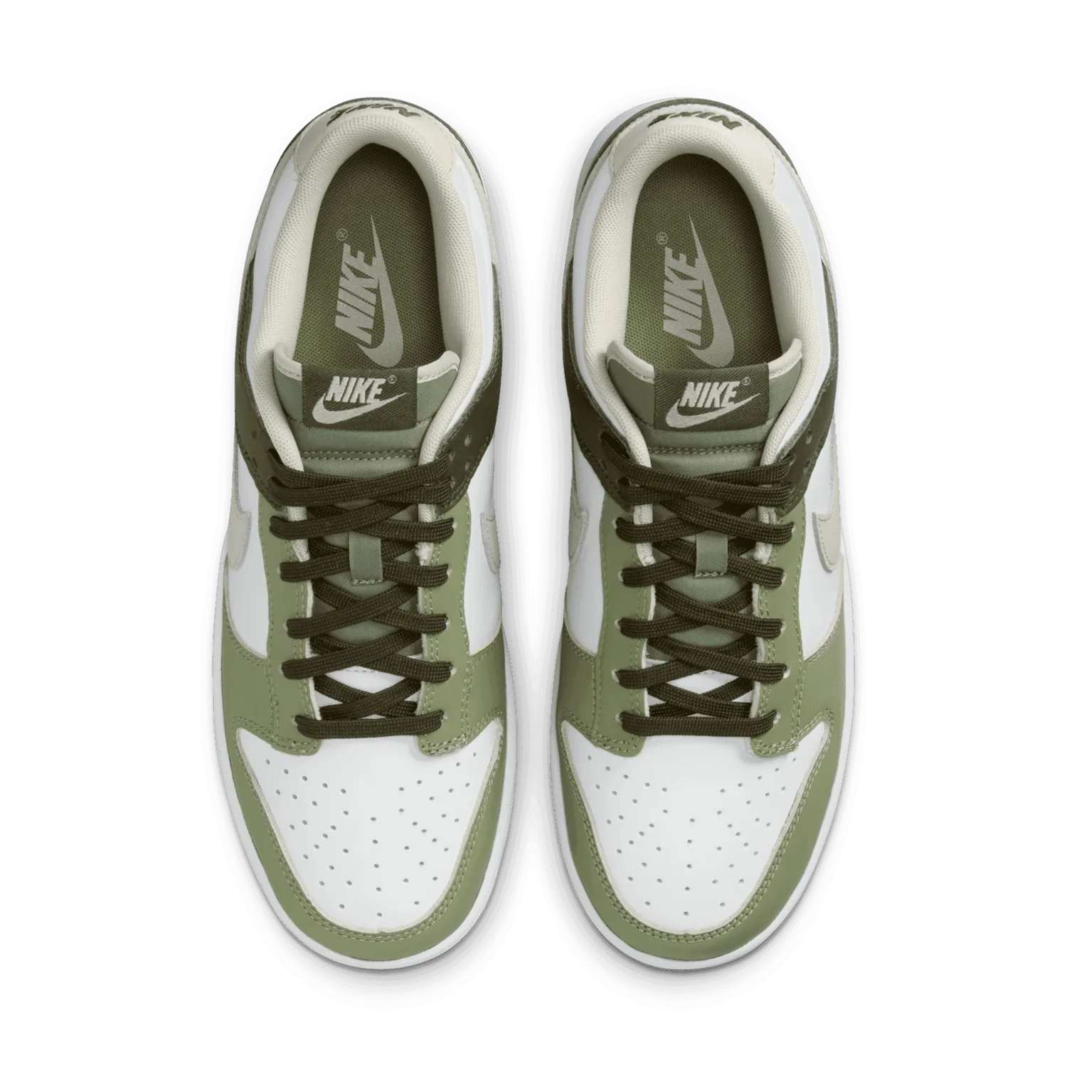 Nike Dunk Low White Oil Green Cargo Khaki image 4