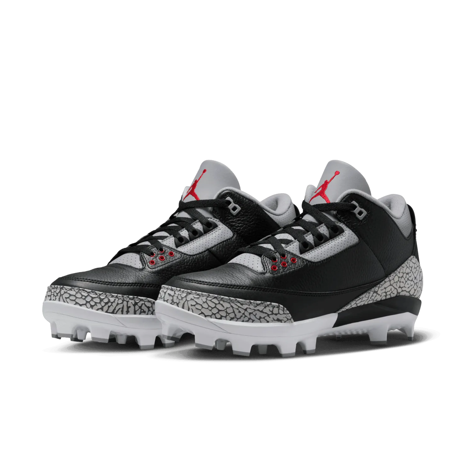 Air Jordan 3 Mid MCS Cleat Black Cement image 3