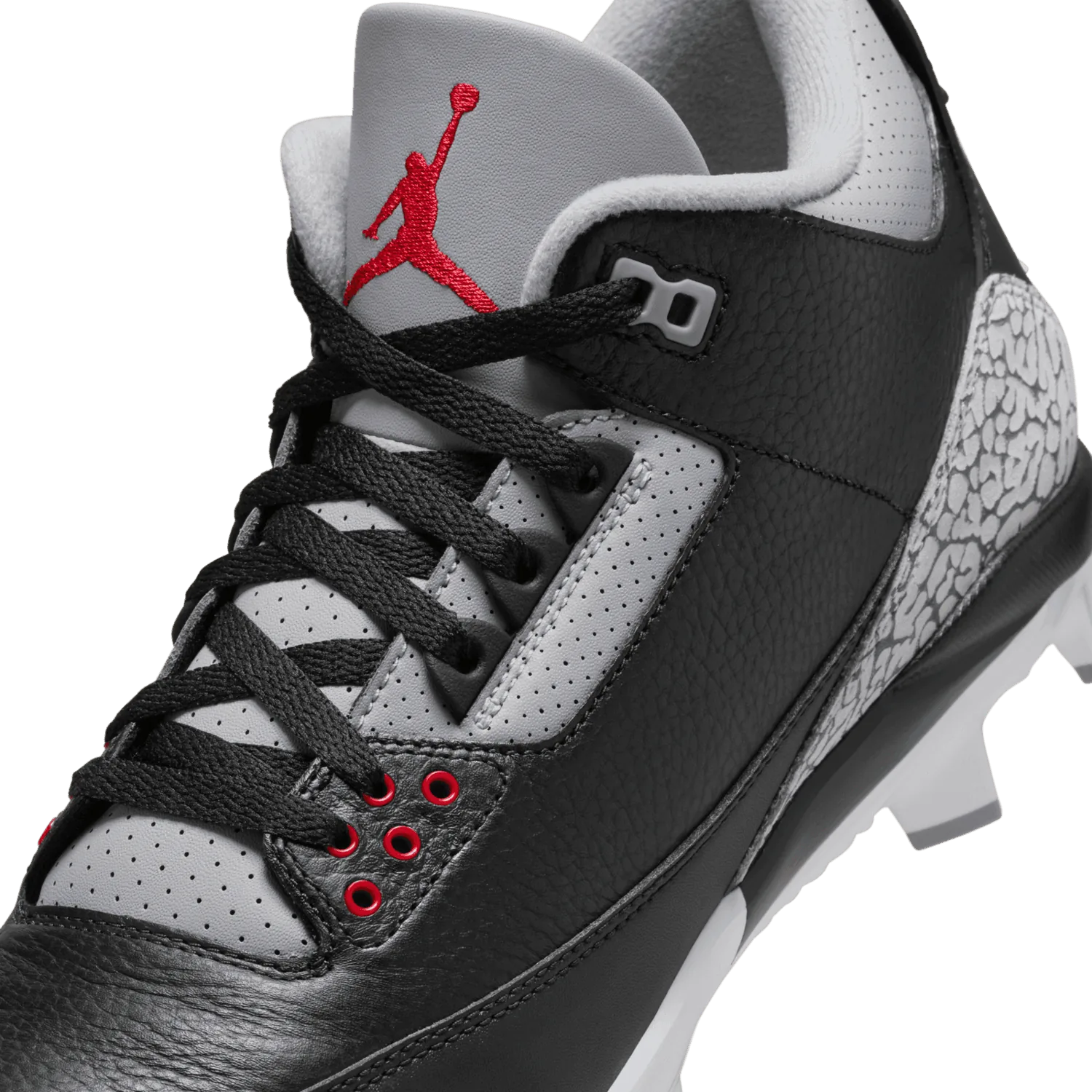 Air Jordan 3 Mid MCS Cleat Black Cement image 6