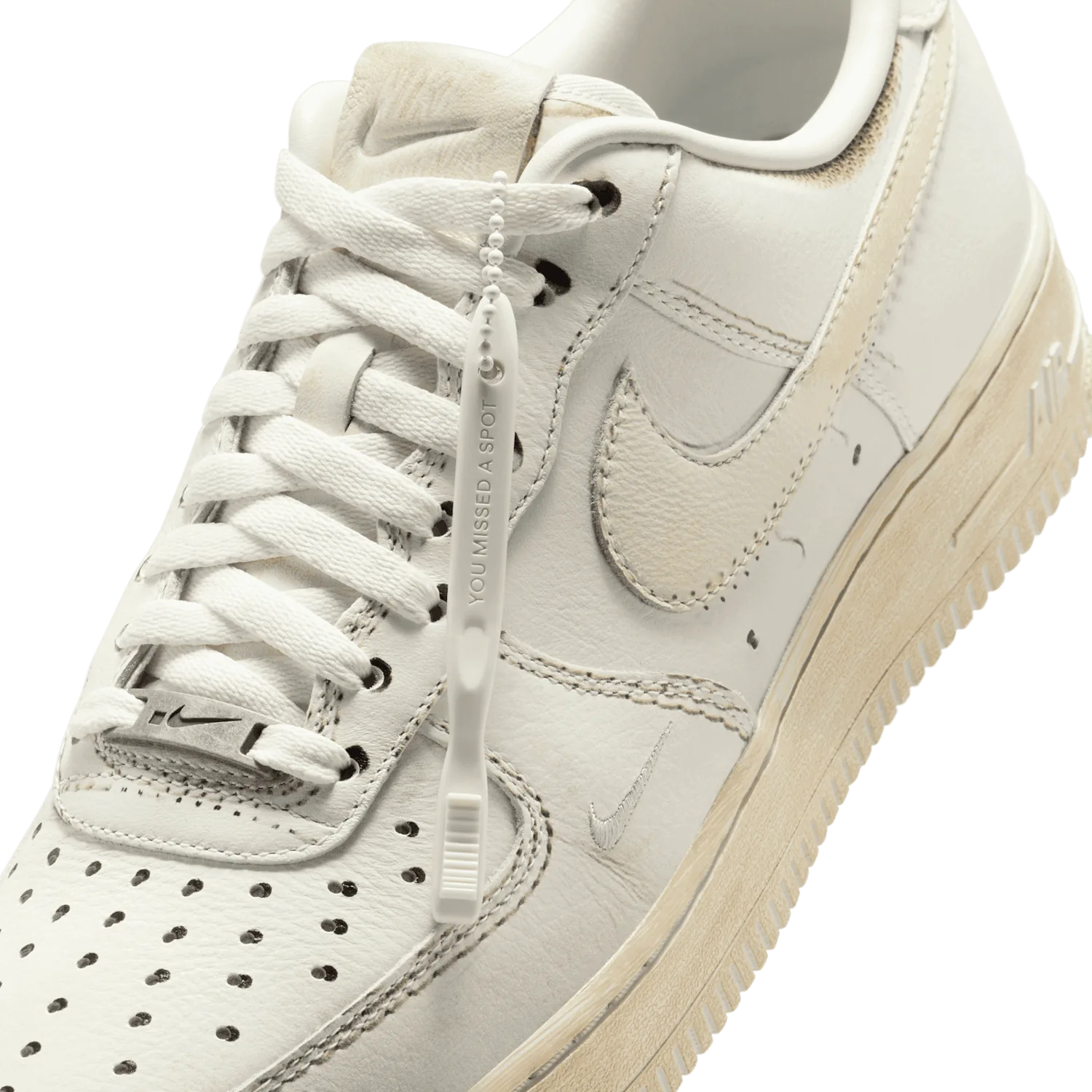 Nike Air Force 1 Low .SWOOSH Dirty Triple White image 7