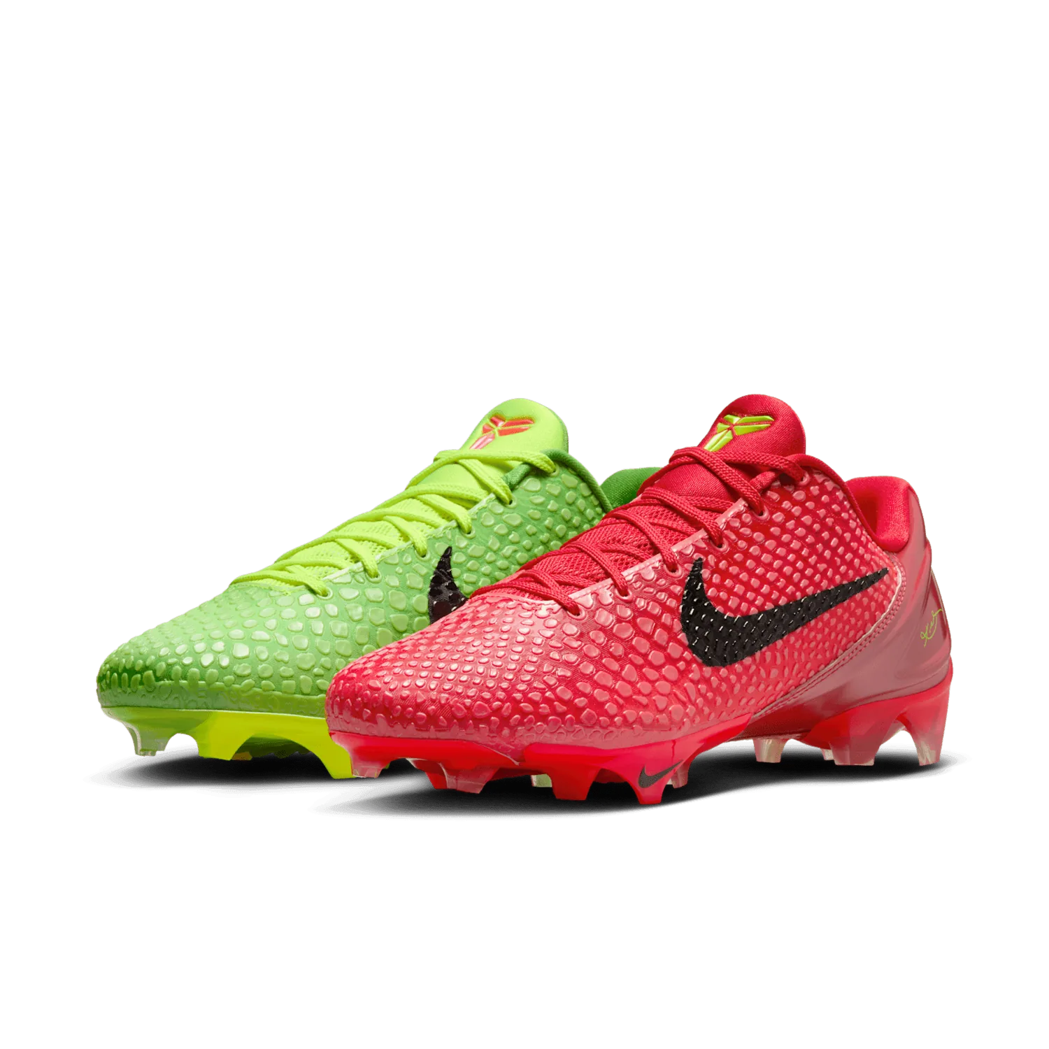 Nike Vapor Edge Kobe 6 SE Mismatch Grinch Cleats image 4