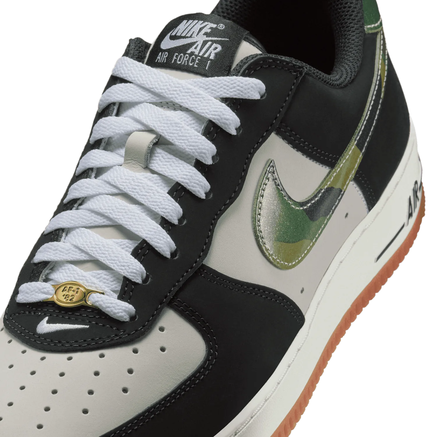 Nike Air Force 1 Low Black Patent Camo Swoosh image 3