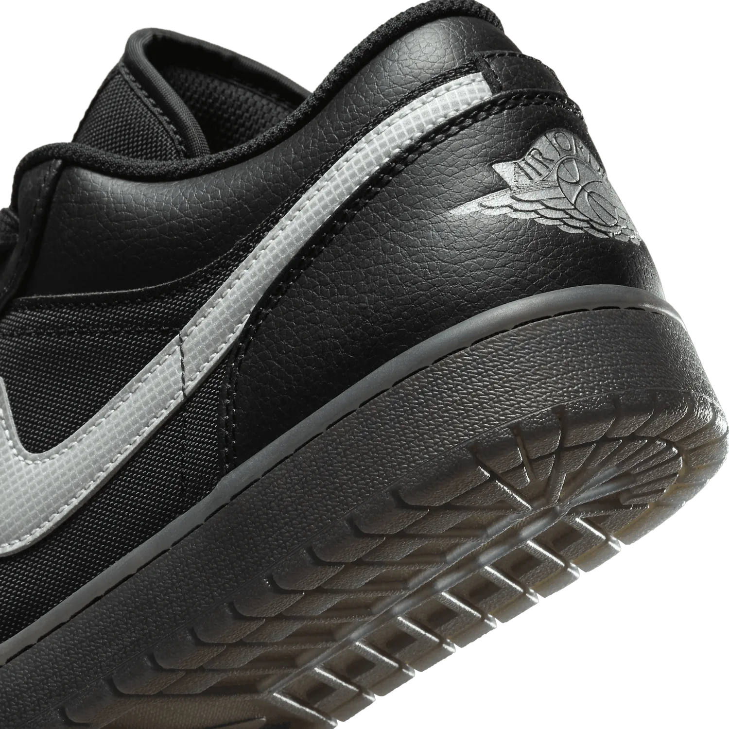 Air Jordan 1 Low Black White Dark Gum image 8