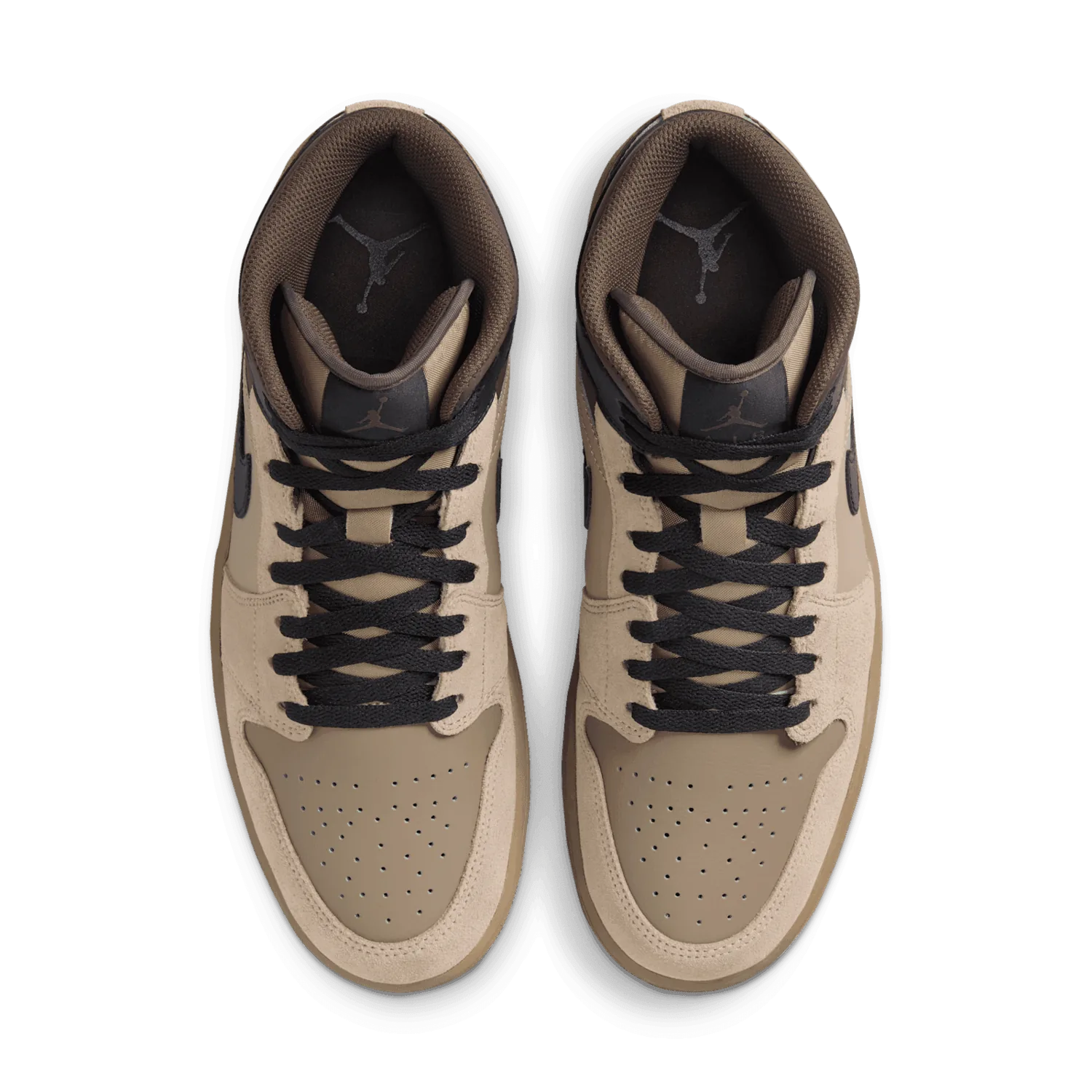Air Jordan 1 Mid Khaki Black image 2