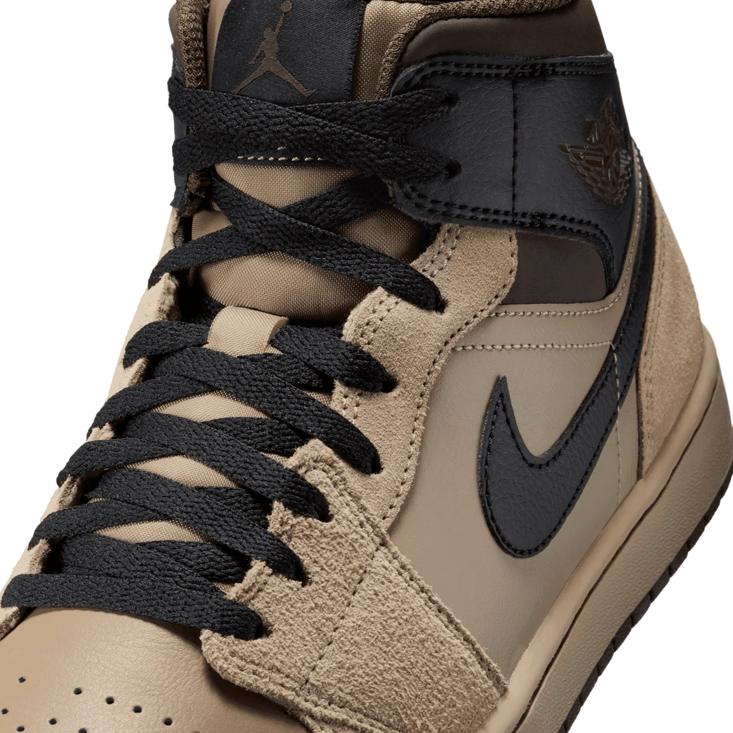 Air Jordan 1 Mid Khaki Black image 5