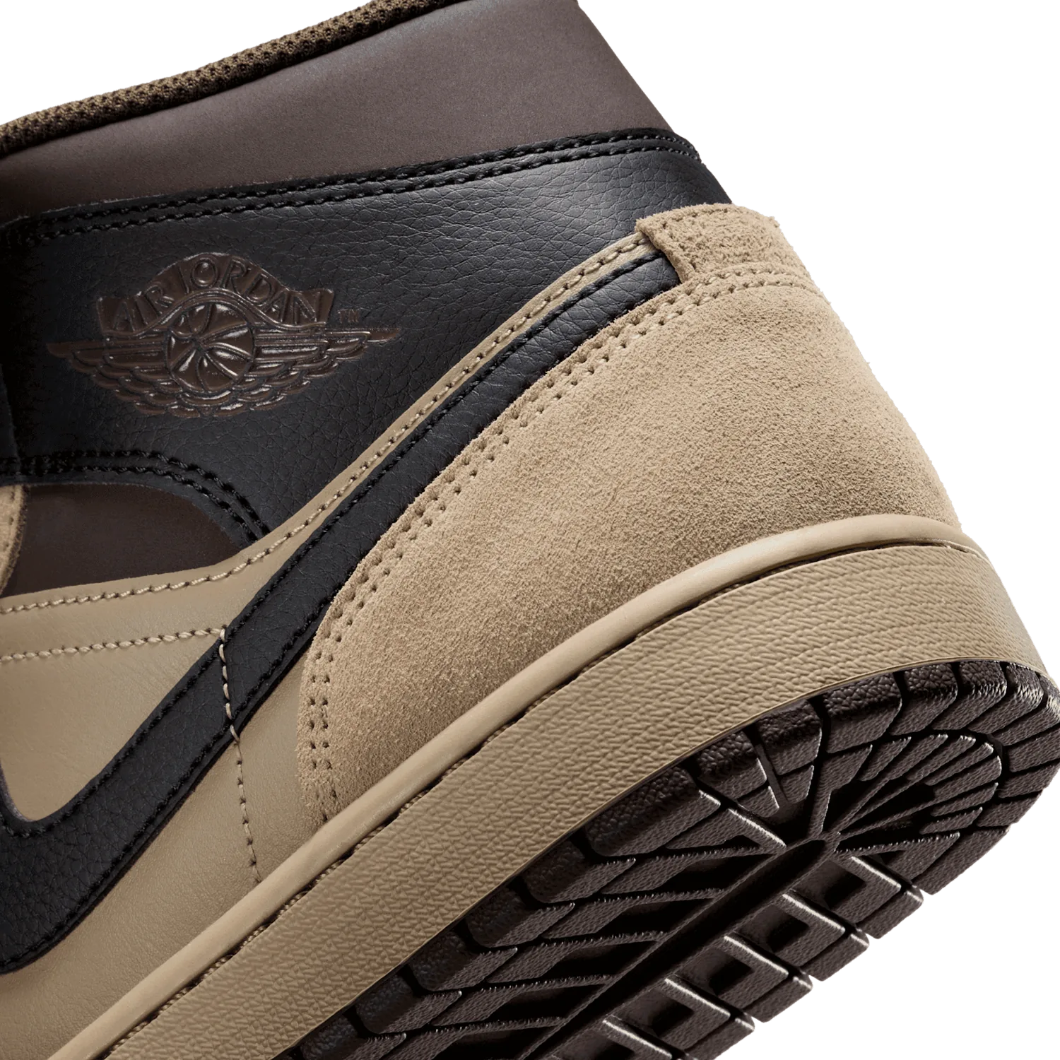 Air Jordan 1 Mid Khaki Black image 6