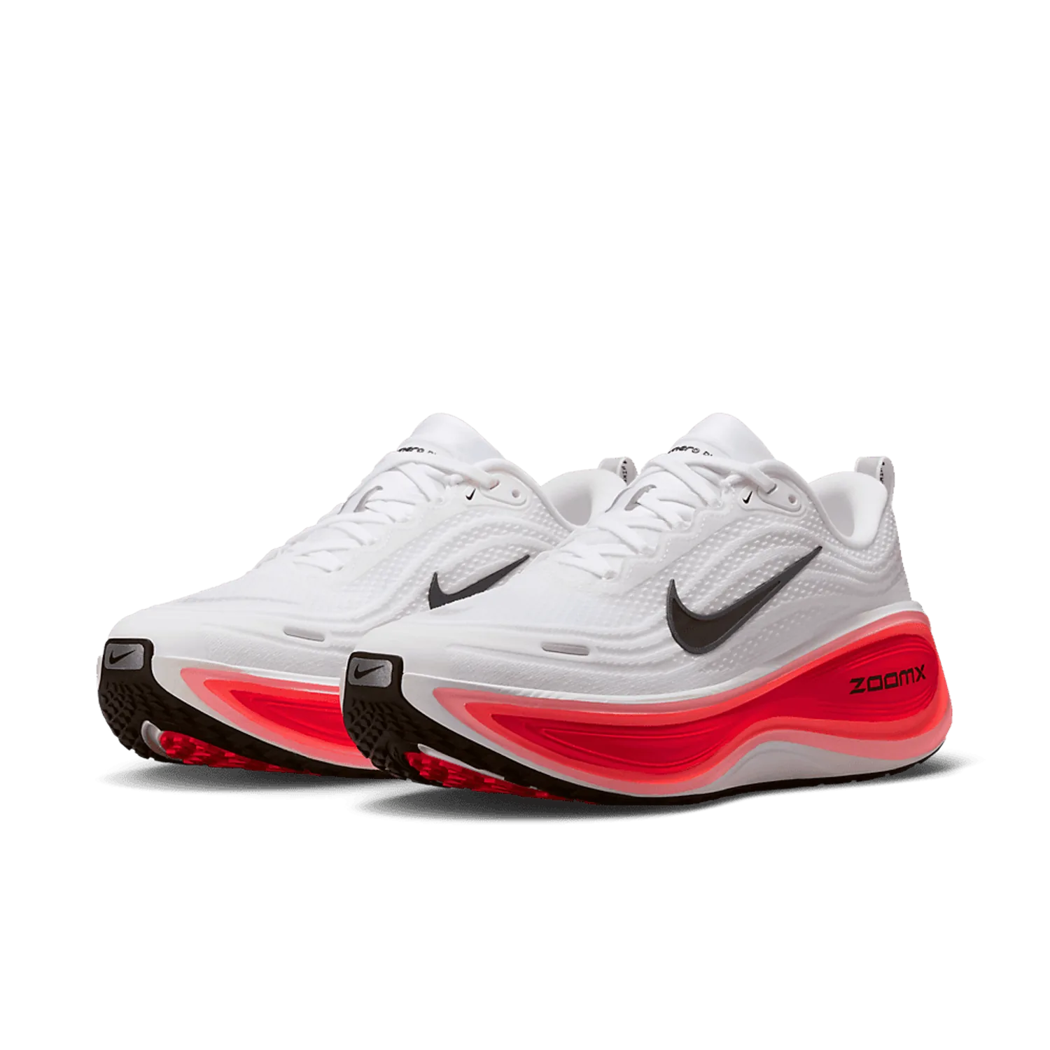 Nike Vomero Plus White Black Bright Crimson image 3