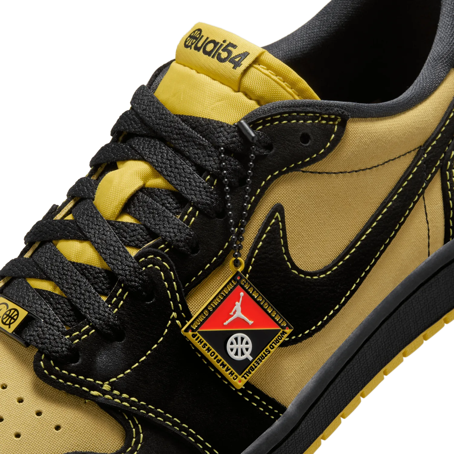 Jordan 1 Retro Low OG Quai54 Black Tour Yellow Red image 4