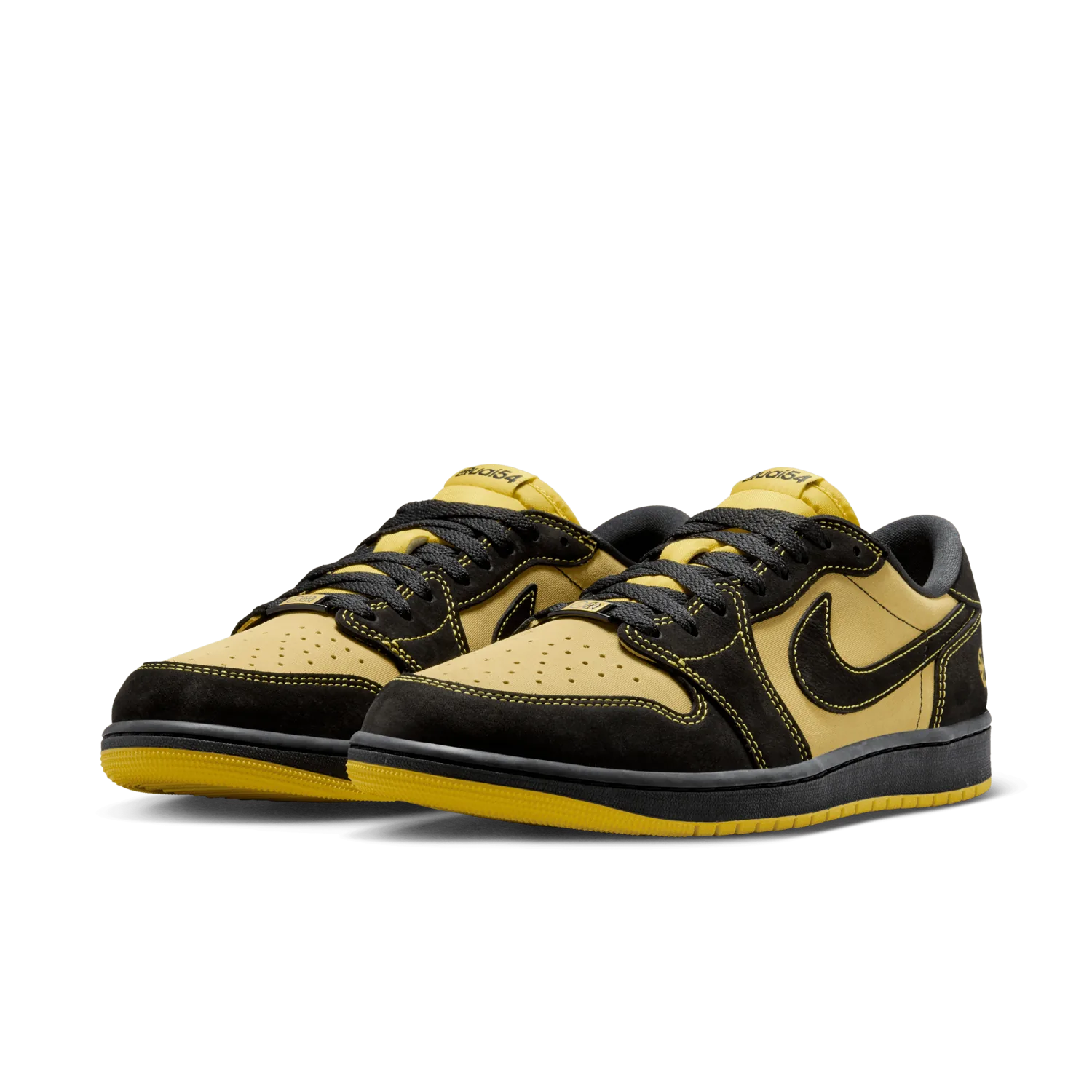 Jordan 1 Retro Low OG Quai54 Black Tour Yellow Red image 8