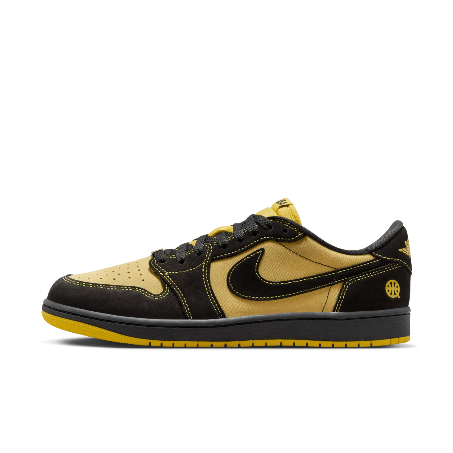 Jordan 1 Retro Low OG Quai54 Black Tour Yellow Red image 9