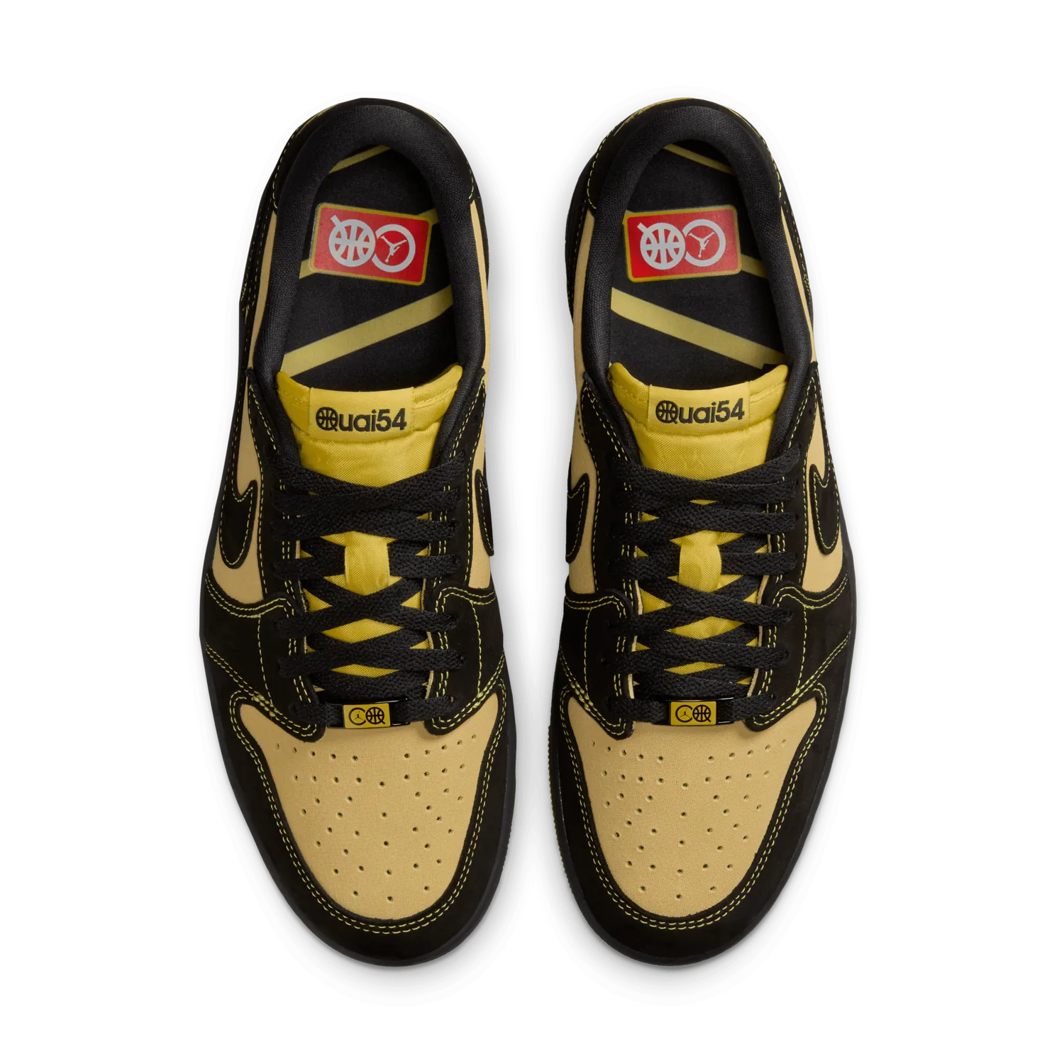 Jordan 1 Retro Low OG Quai54 Black Tour Yellow Red image 11