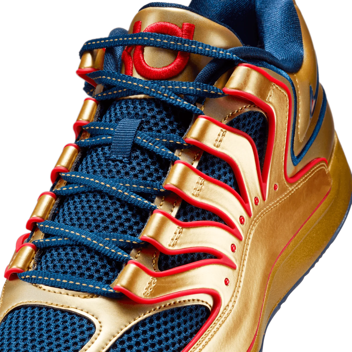 Nike KD 18 Immortalized Metallic Gold Blue Void image 4