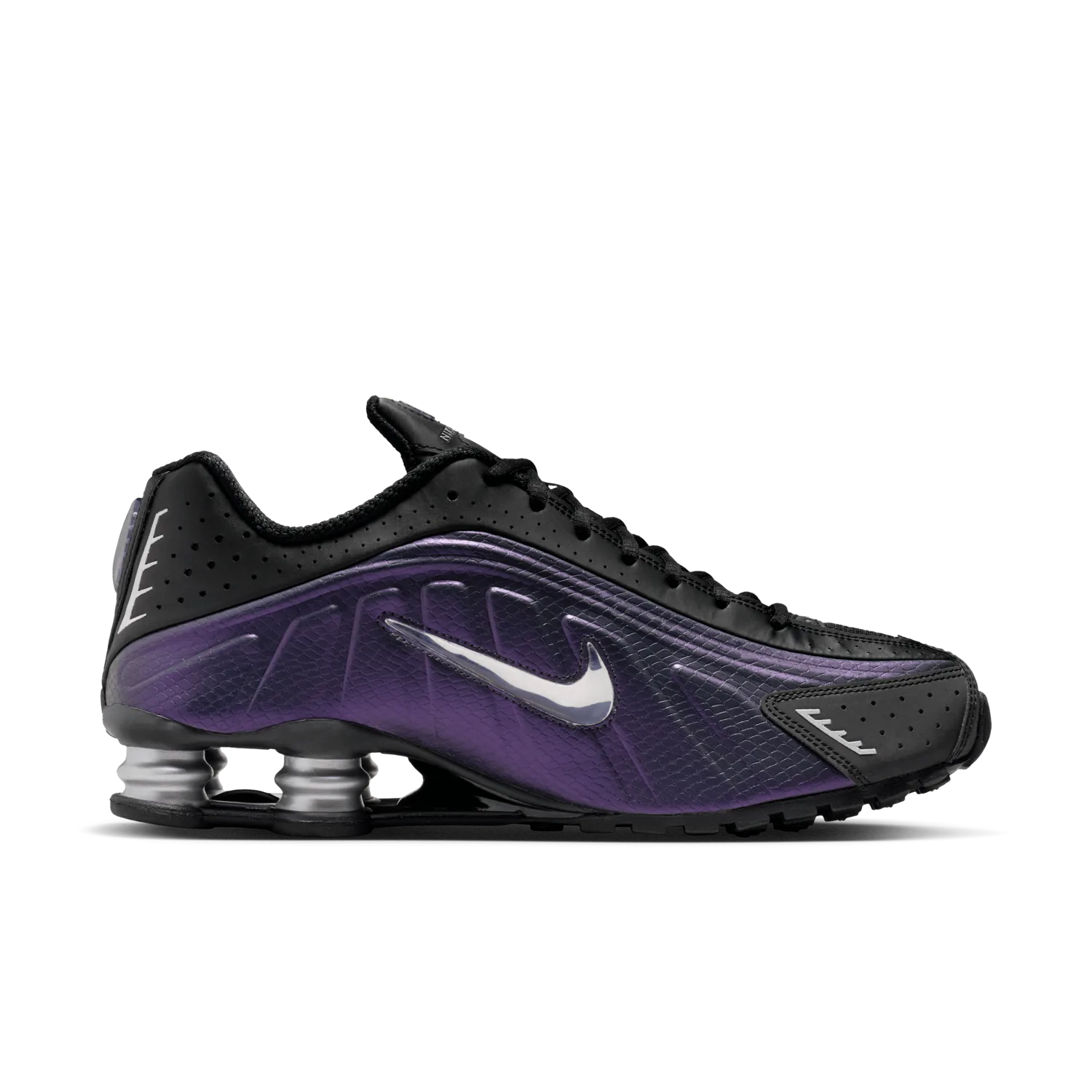 Nike Shox R4 Black Metallic Silver image 3