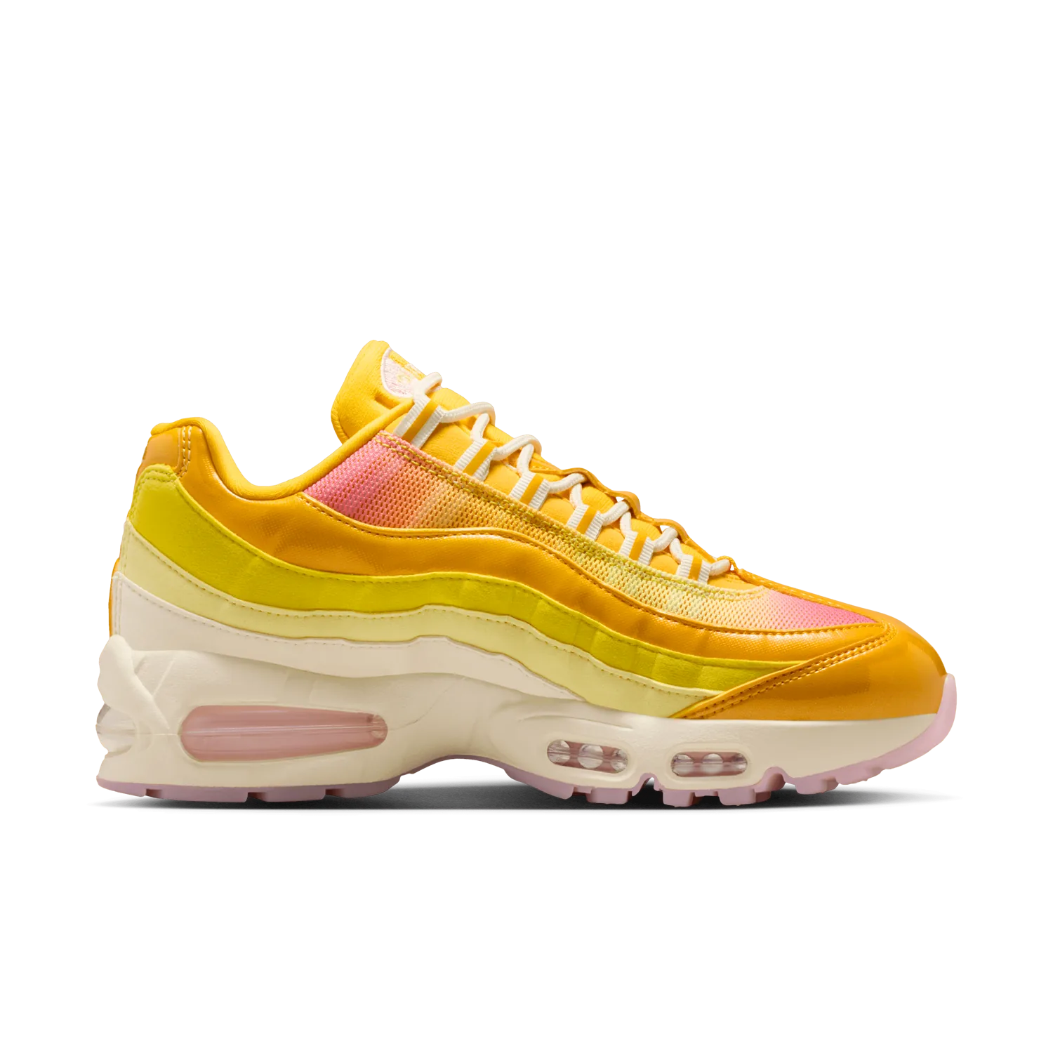 This Women’s Exclusive Air Max 95 is a Yellow and Pink Sunshine Gradient image 5