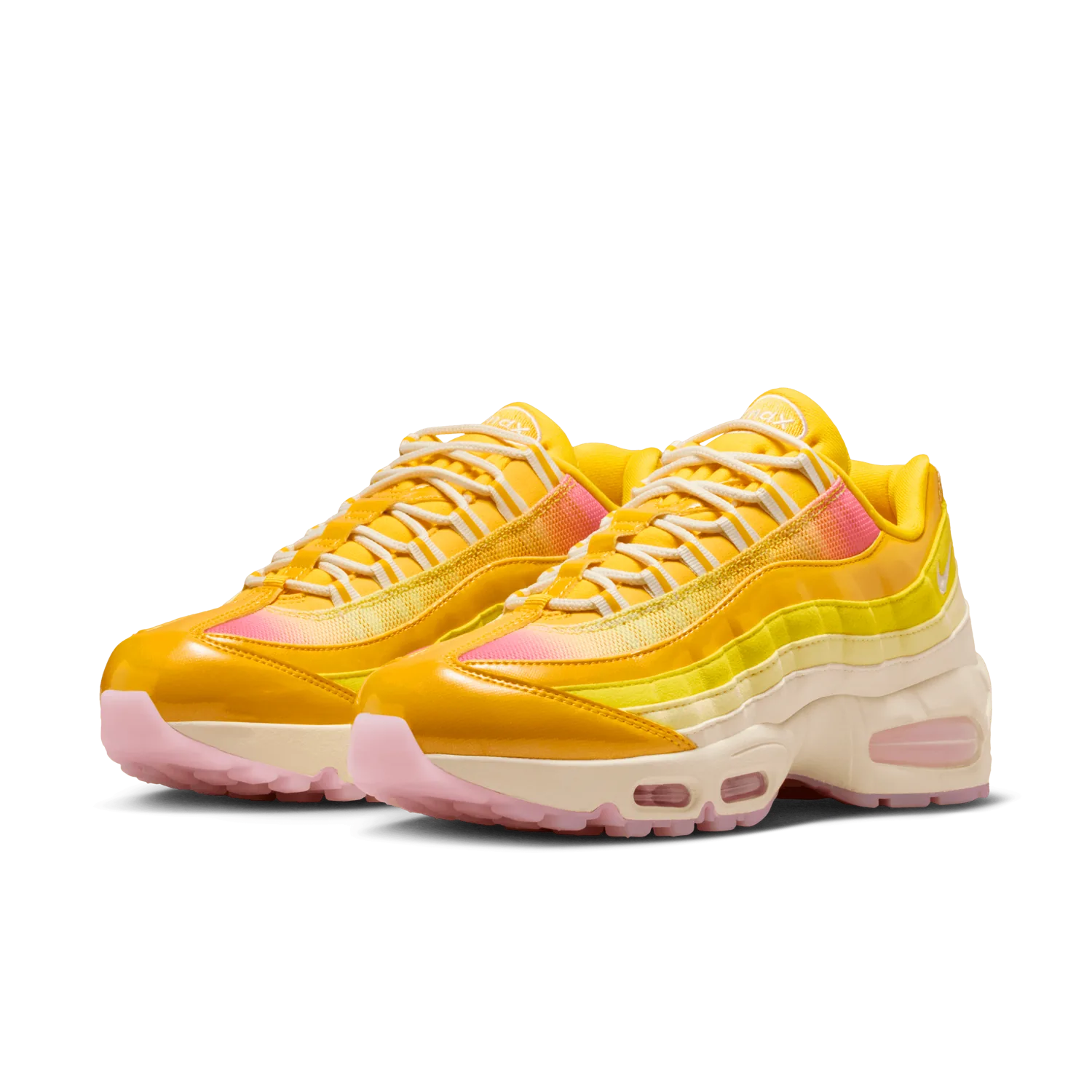 This Women’s Exclusive Air Max 95 is a Yellow and Pink Sunshine Gradient image 6