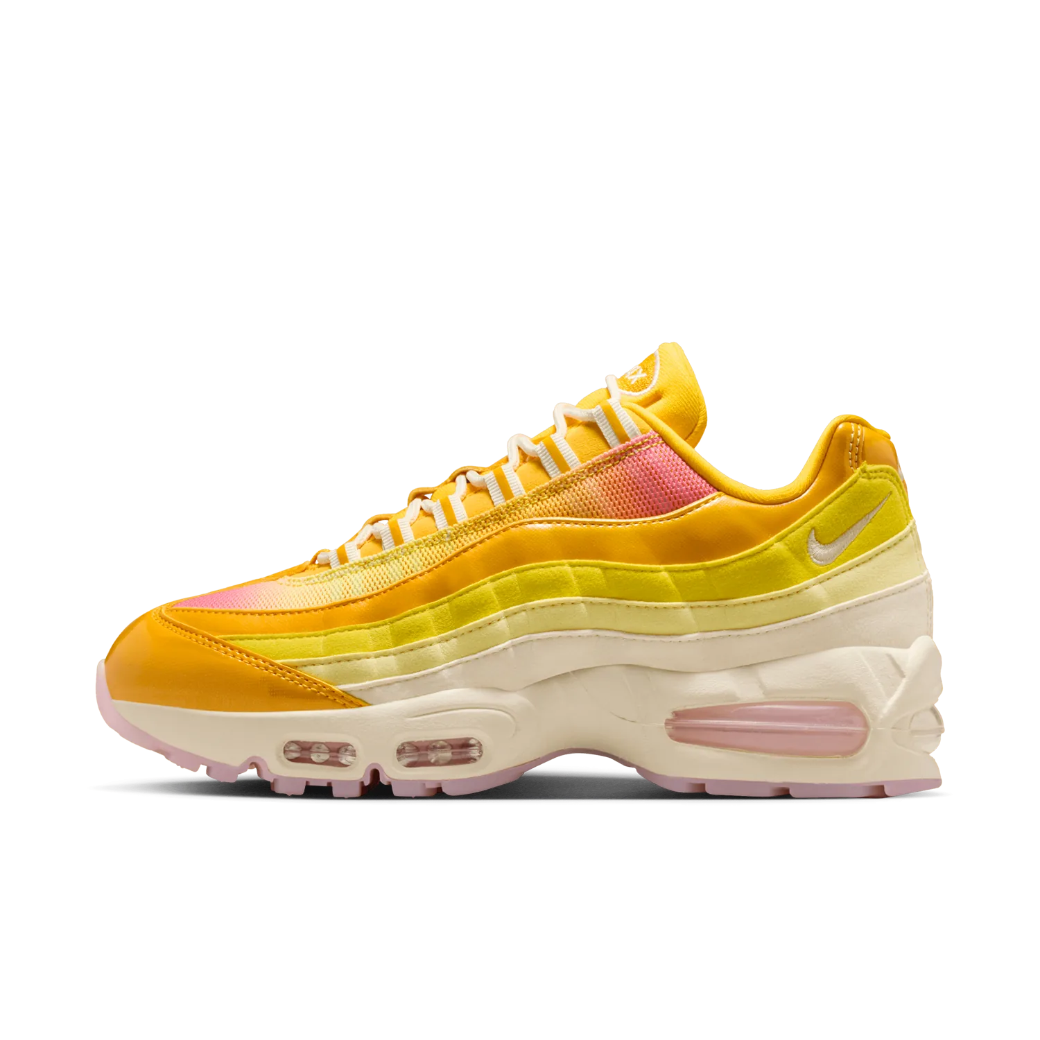 This Women’s Exclusive Air Max 95 is a Yellow and Pink Sunshine Gradient image 7