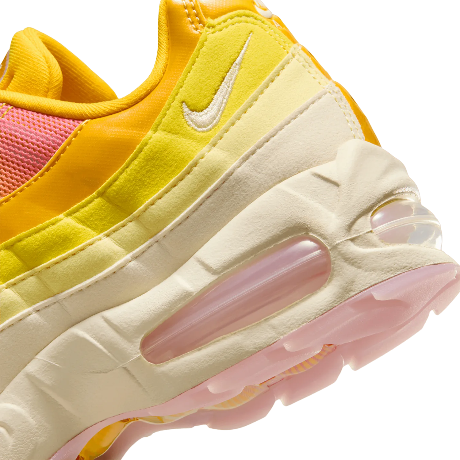 This Women’s Exclusive Air Max 95 is a Yellow and Pink Sunshine Gradient image 9