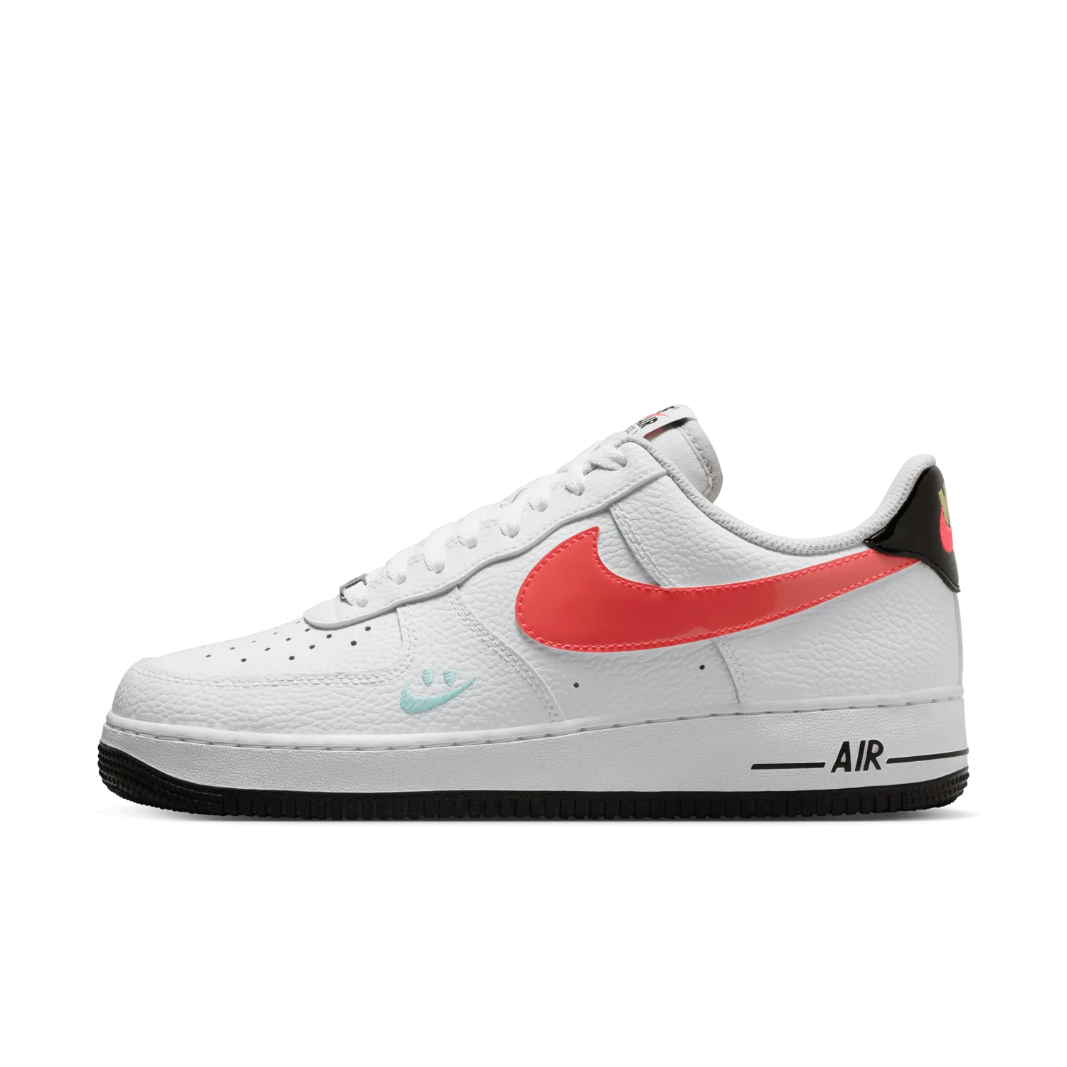 Nike Air Force 1 Low Smiley Swoosh White Flash Crimson image 4