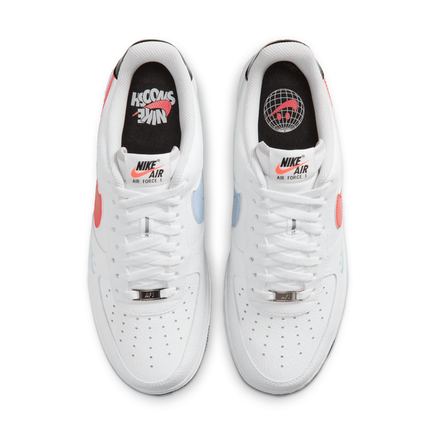 Nike Air Force 1 Low Smiley Swoosh White Flash Crimson image 7