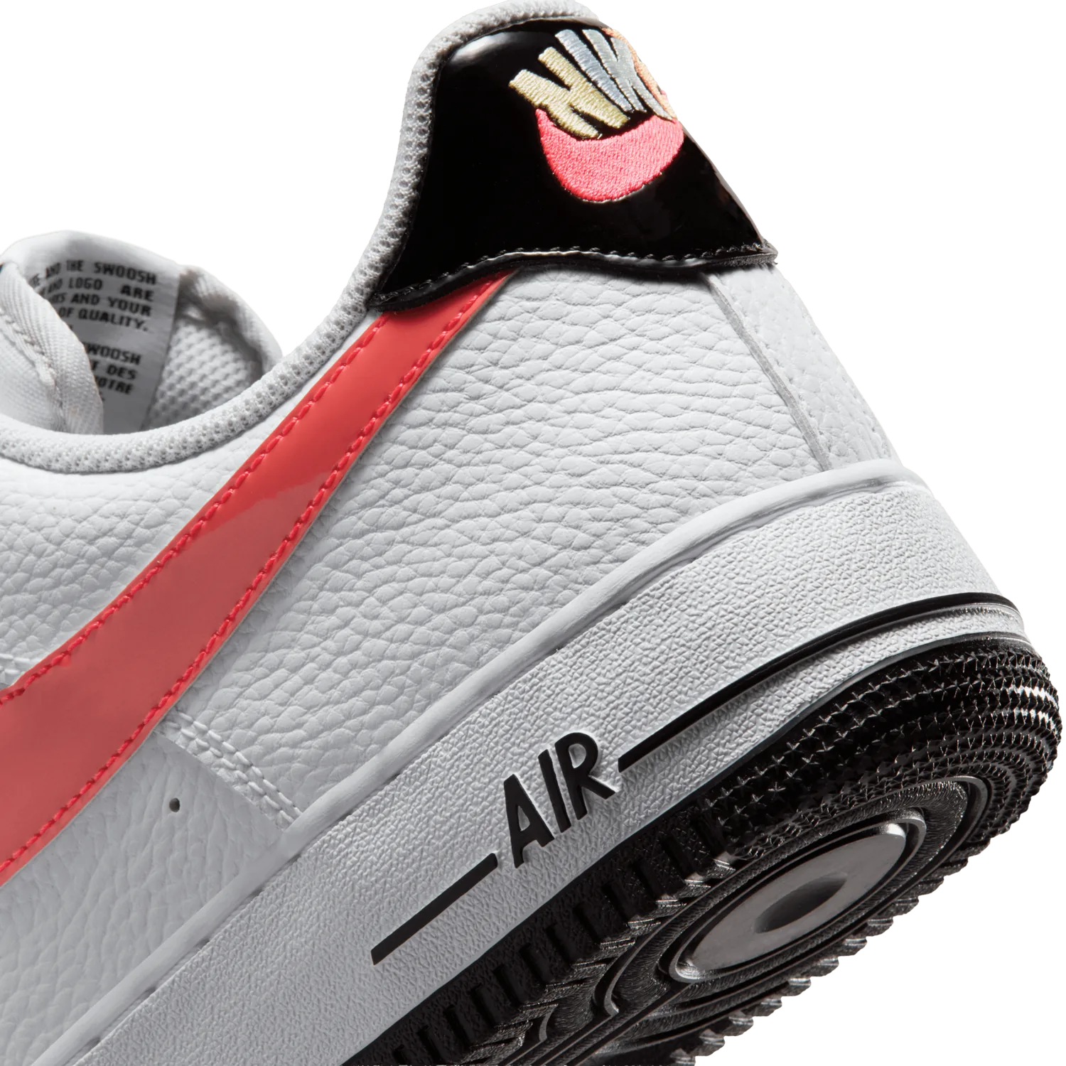 Nike Air Force 1 Low Smiley Swoosh White Flash Crimson image 11