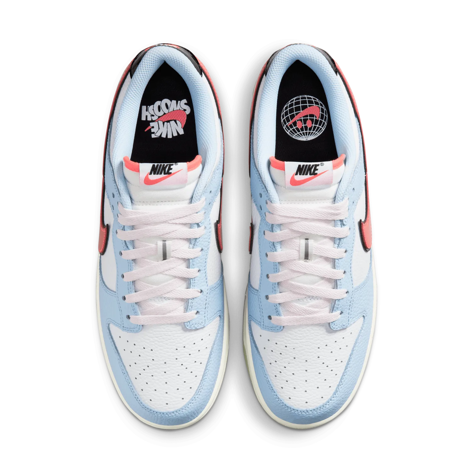 Nike Dunk Low Smiley Swoosh White Hydrogen Blue image 7