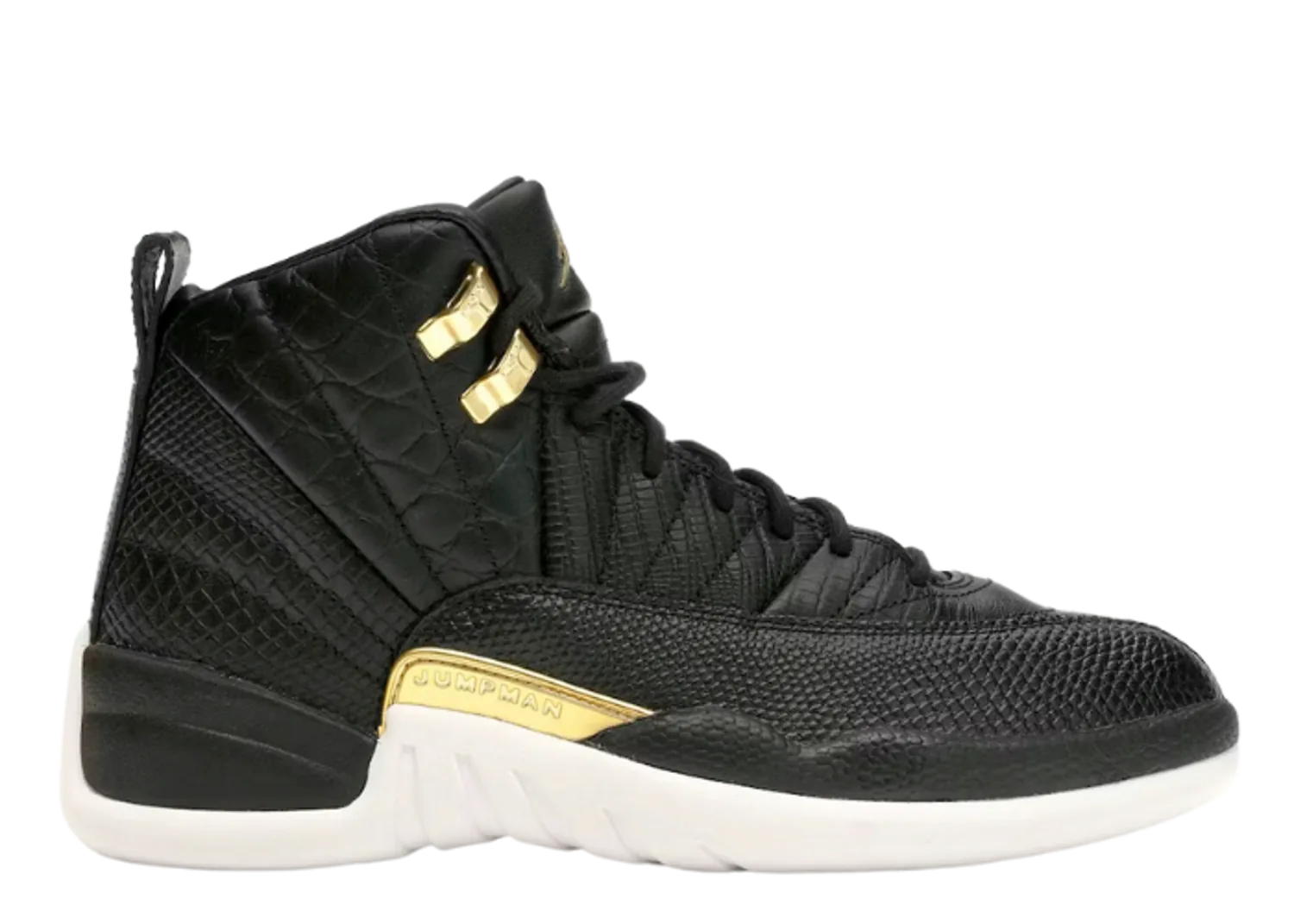 Air Jordan 12 Retro Black Metallic Gold White (W)