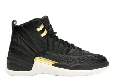 Air Jordan 12 Retro Black Metallic Gold White (W)