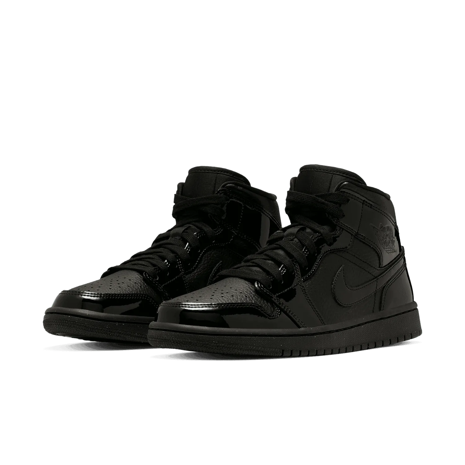 Jordan 1 Mid Patent Triple Black (W) image 4