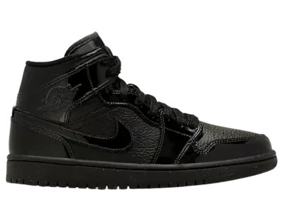 Jordan 1 Mid Patent Triple Black (W)