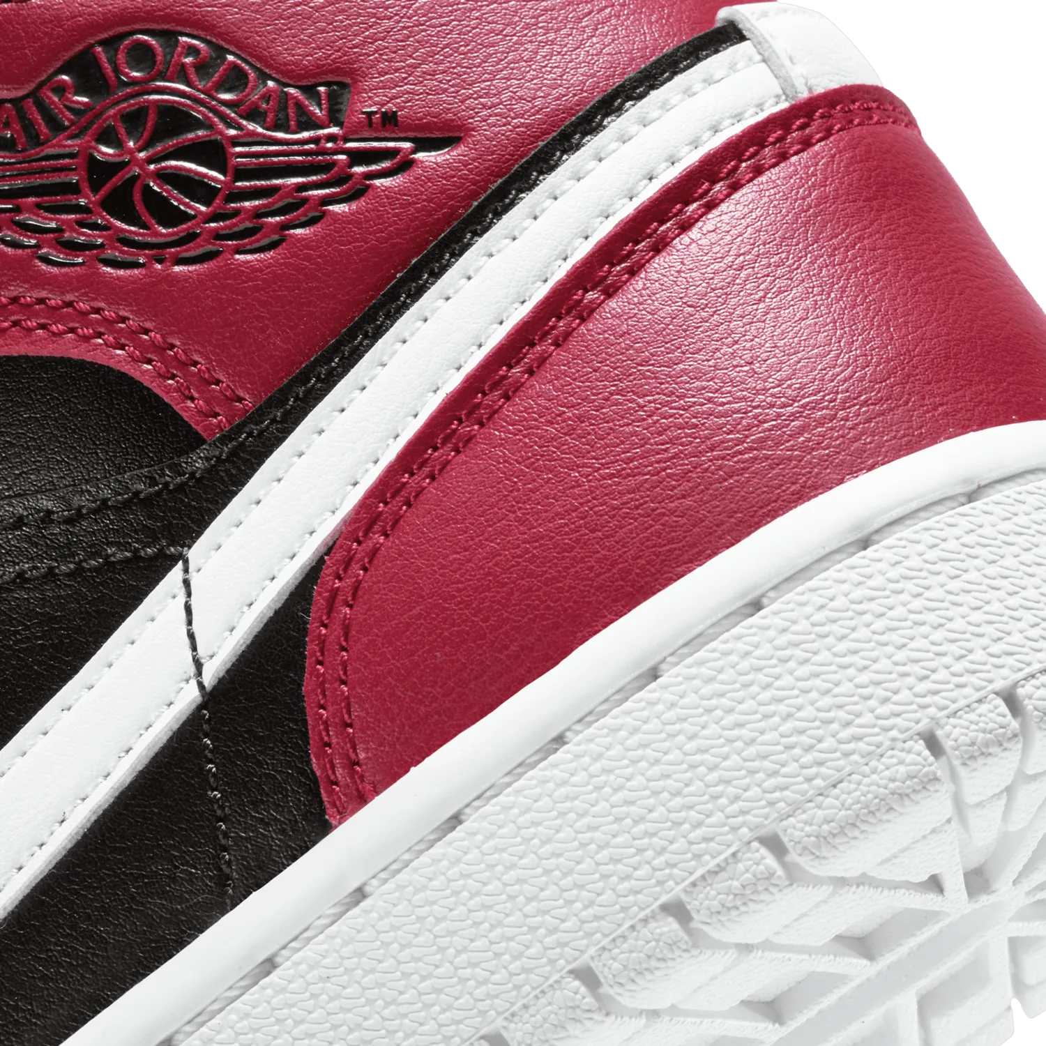 Jordan 1 Mid Black Noble Red (W) image 7