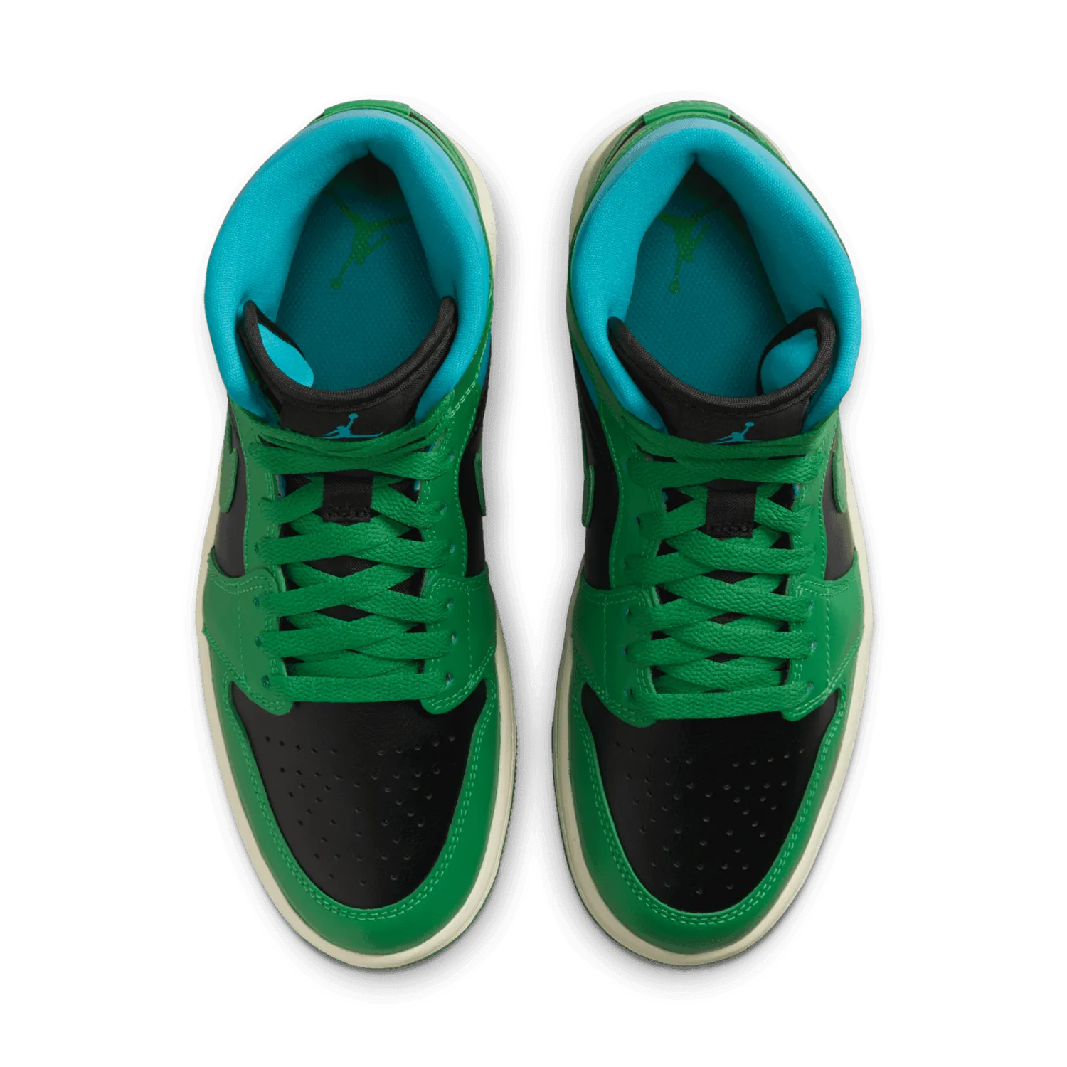 Air Jordan 1 Mid Black Lucky Green Aquatone (W) image 3
