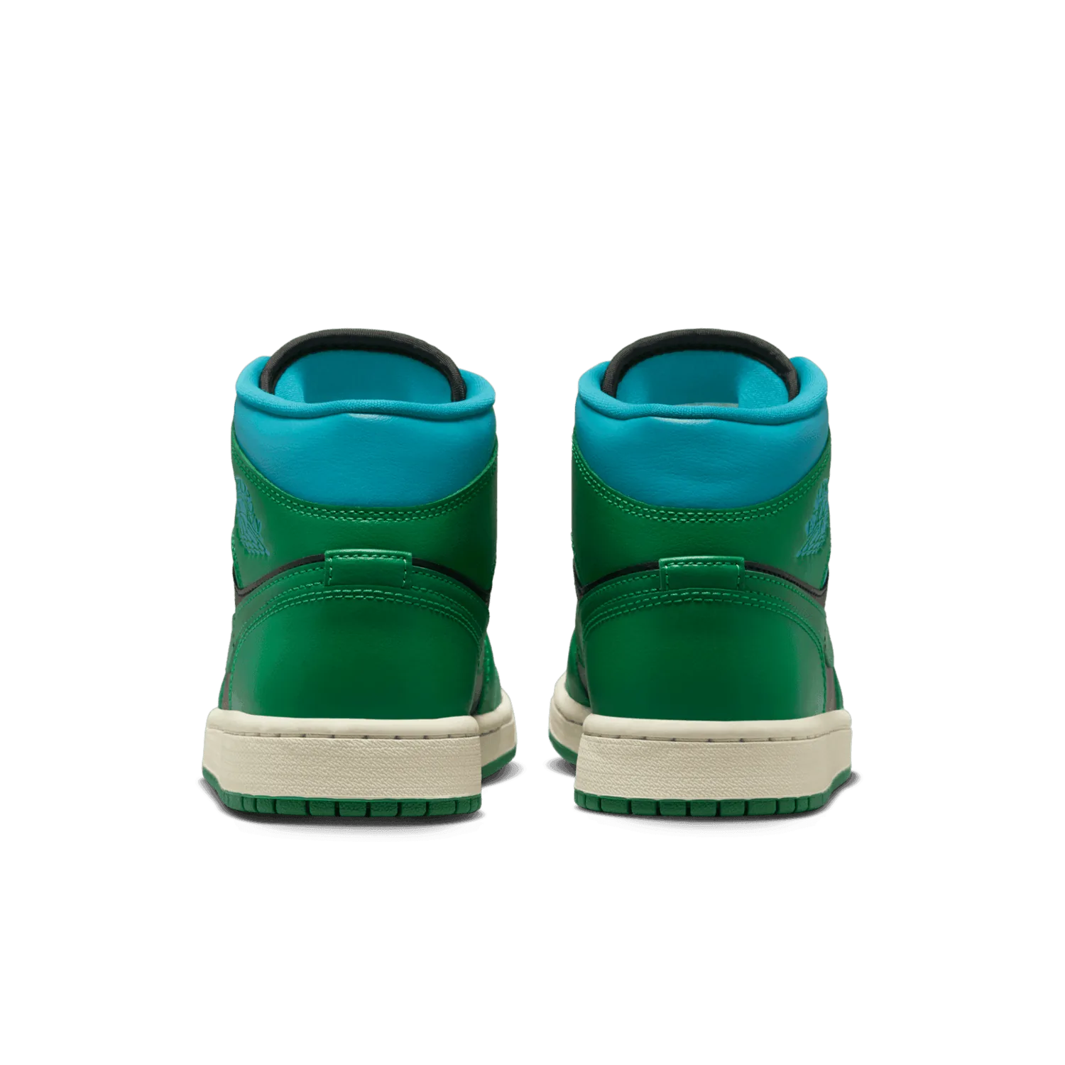 Air Jordan 1 Mid Black Lucky Green Aquatone (W) image 5