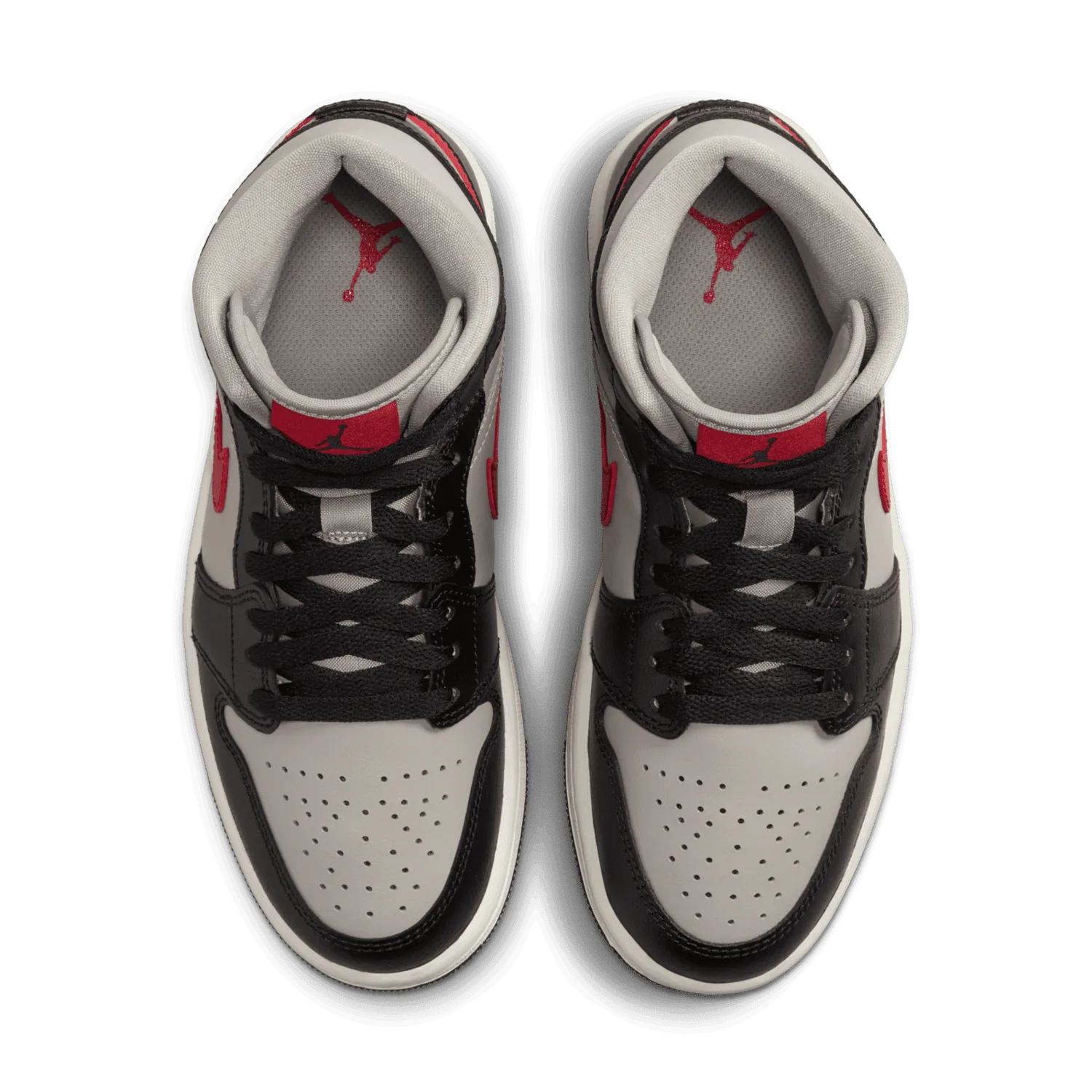 Air Jordan 1 Mid Black Gym Red College Grey (W) image 3