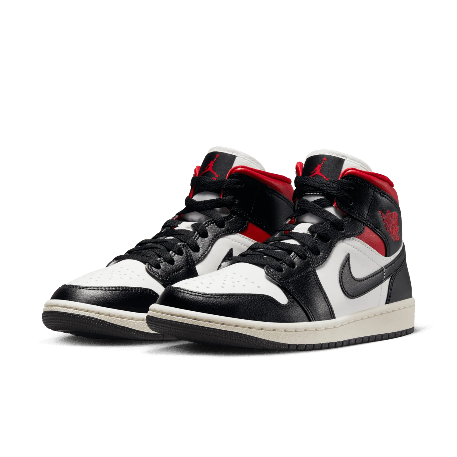 Air Jordan 1 Mid Black Gym Red (W) image 4