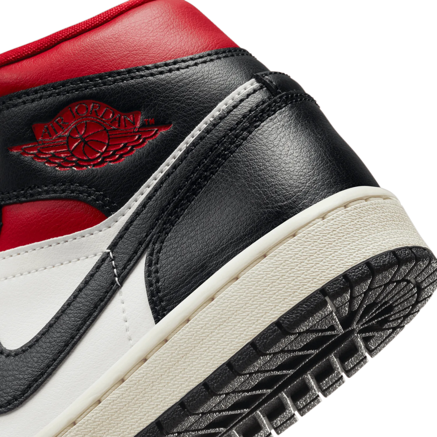 Air Jordan 1 Mid Black Gym Red (W) image 7