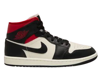 Air Jordan 1 Mid Black Gym Red (W)
