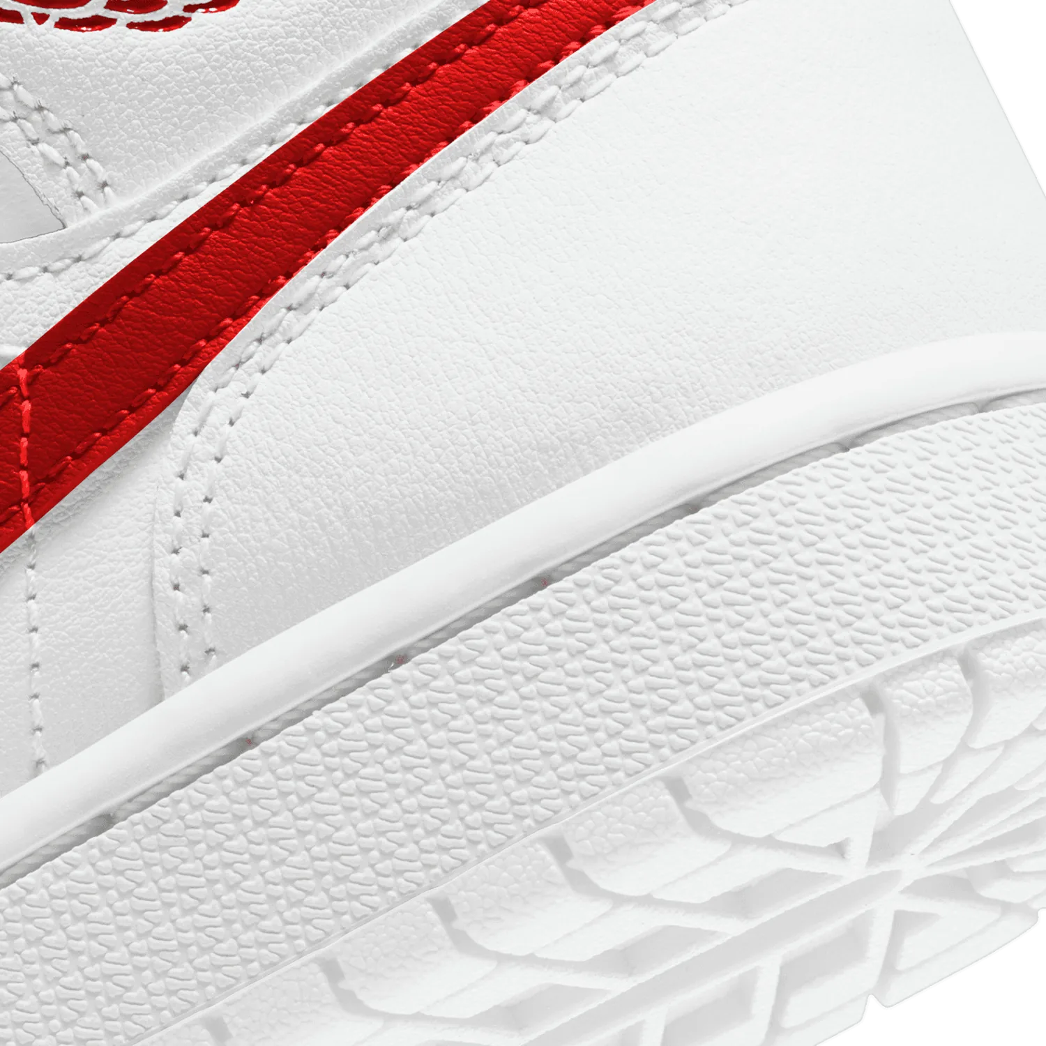 Jordan 1 Mid White University Red (W) image 3
