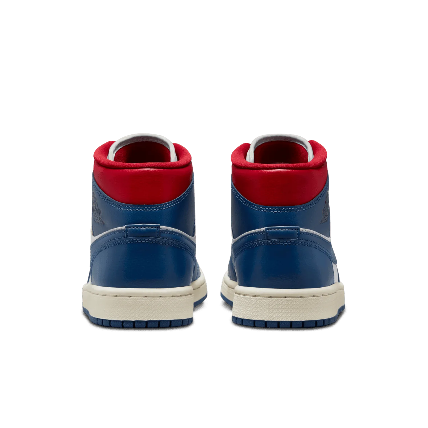 Air Jordan 1 Mid White French Blue Gym Red (W) image 5