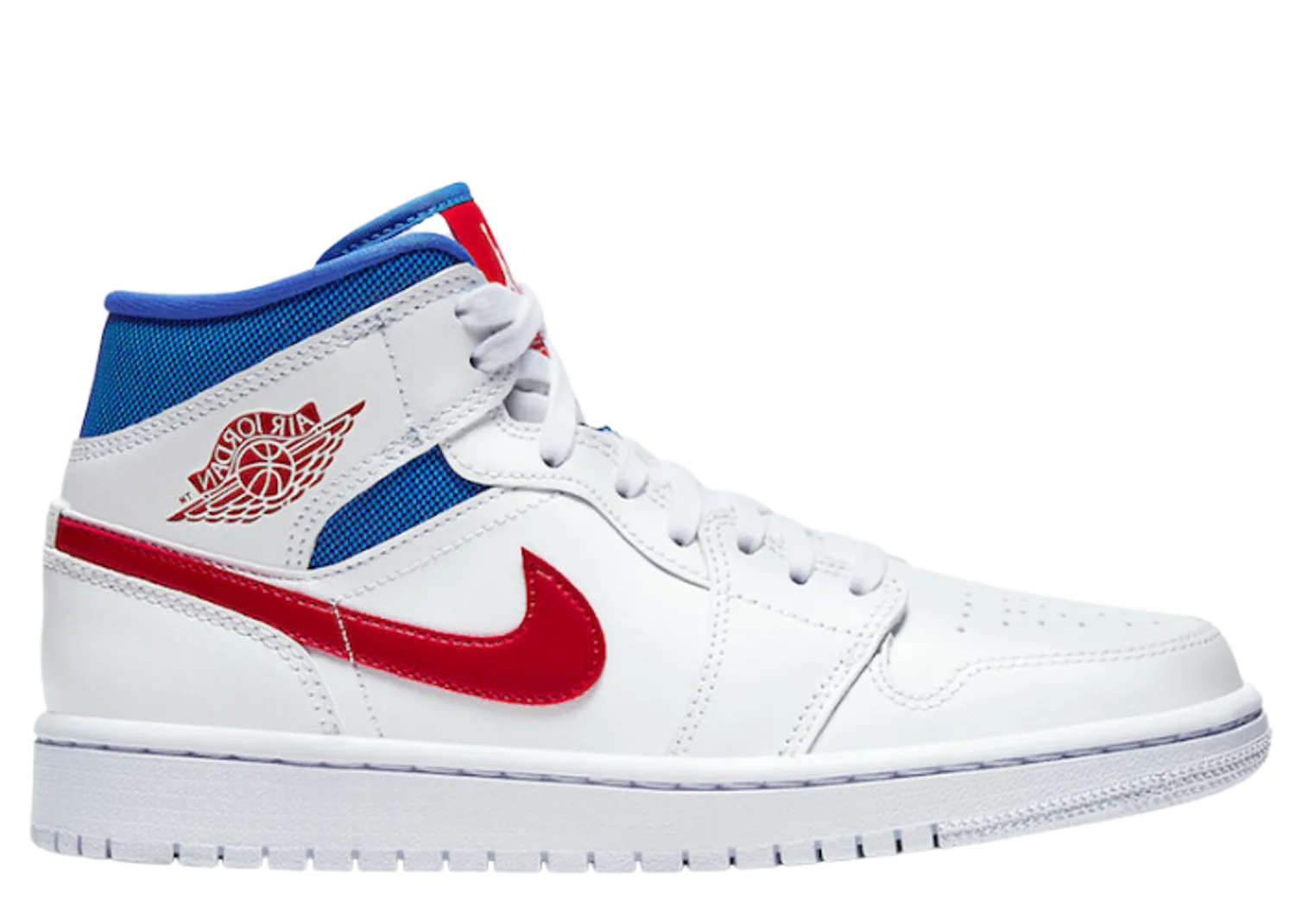 Jordan 1 Mid White Red Royal (W)