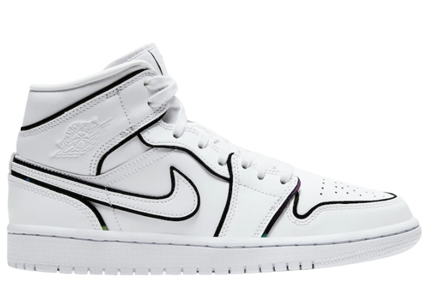 Jordan 1 Mid Iridescent Reflective White (W)