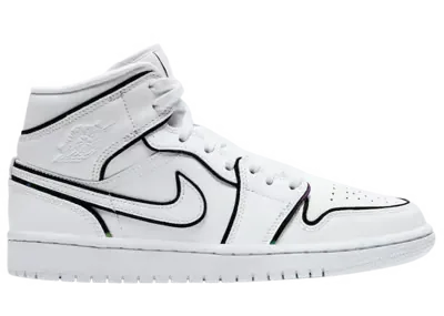 Jordan 1 Mid Iridescent Reflective White (W)
