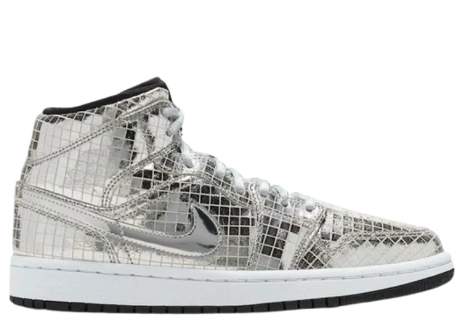 Jordan 1 Mid SE Disco Metallic Silver (W)