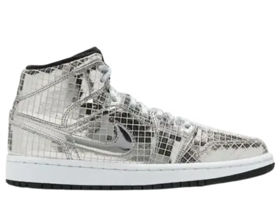 Jordan 1 Mid SE Disco Metallic Silver (W)