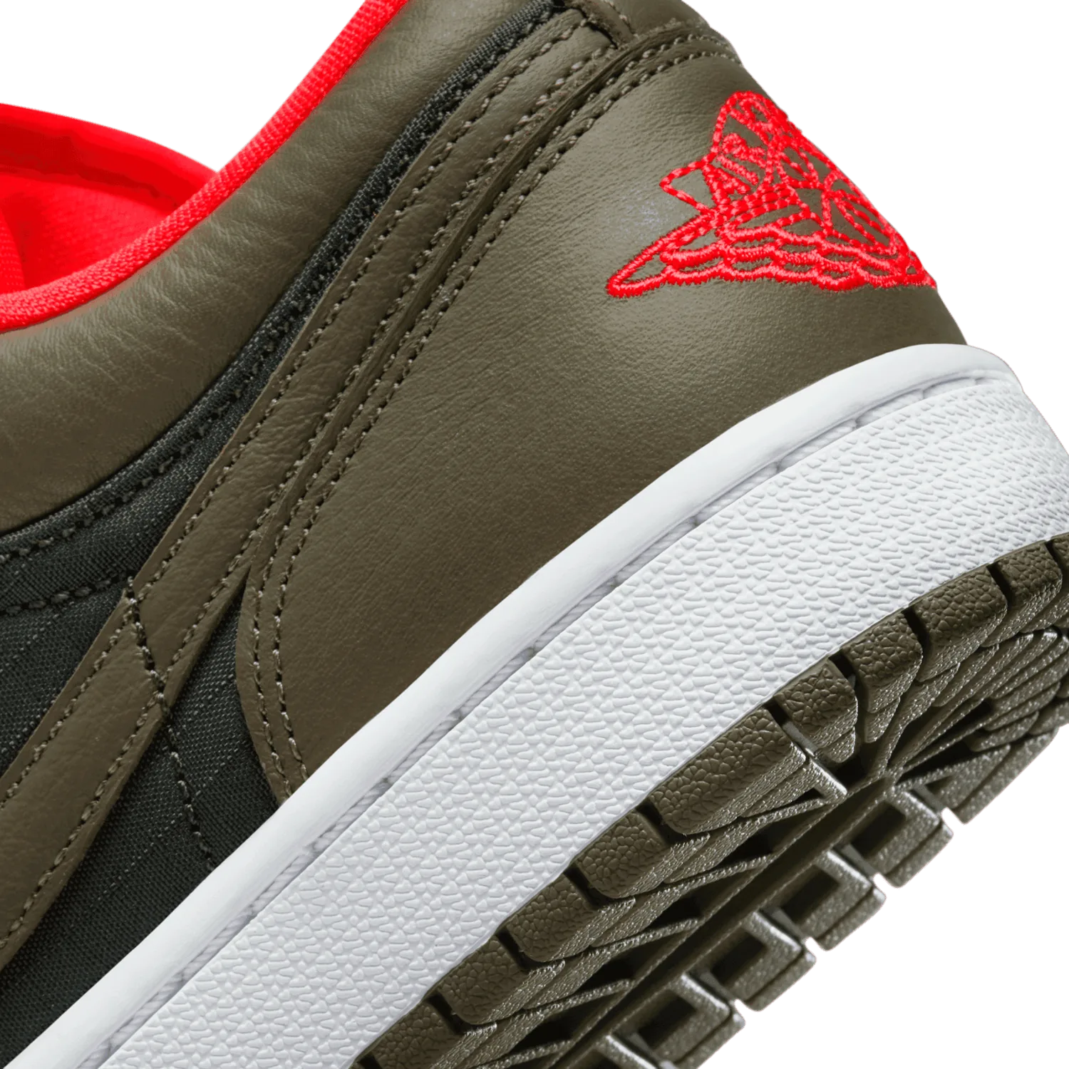 Air Jordan 1 Low SE Light Olive Bright Crimson (W) image 7