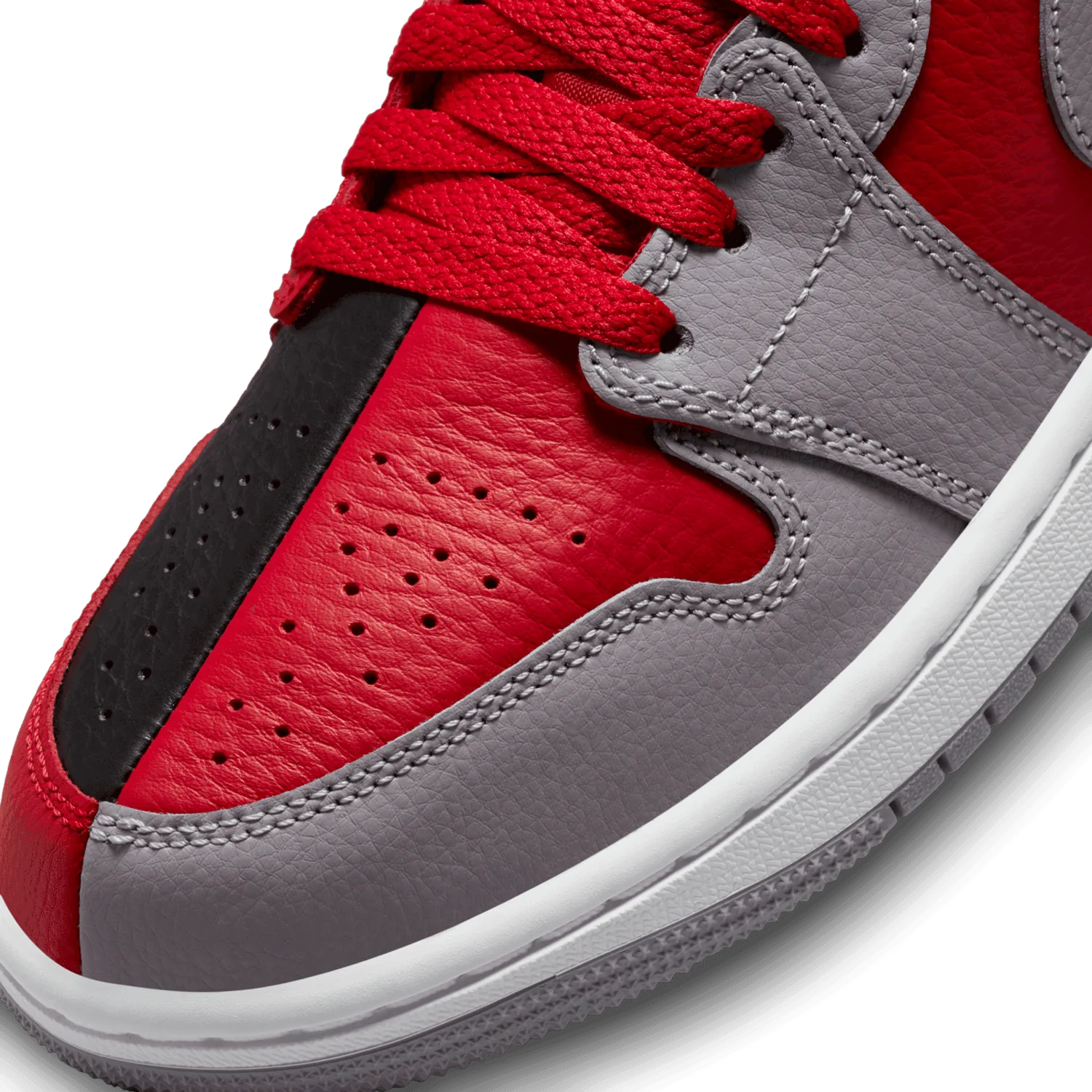 Air Jordan 1 Low Split Gym Red Cement Grey Black (W) image 6