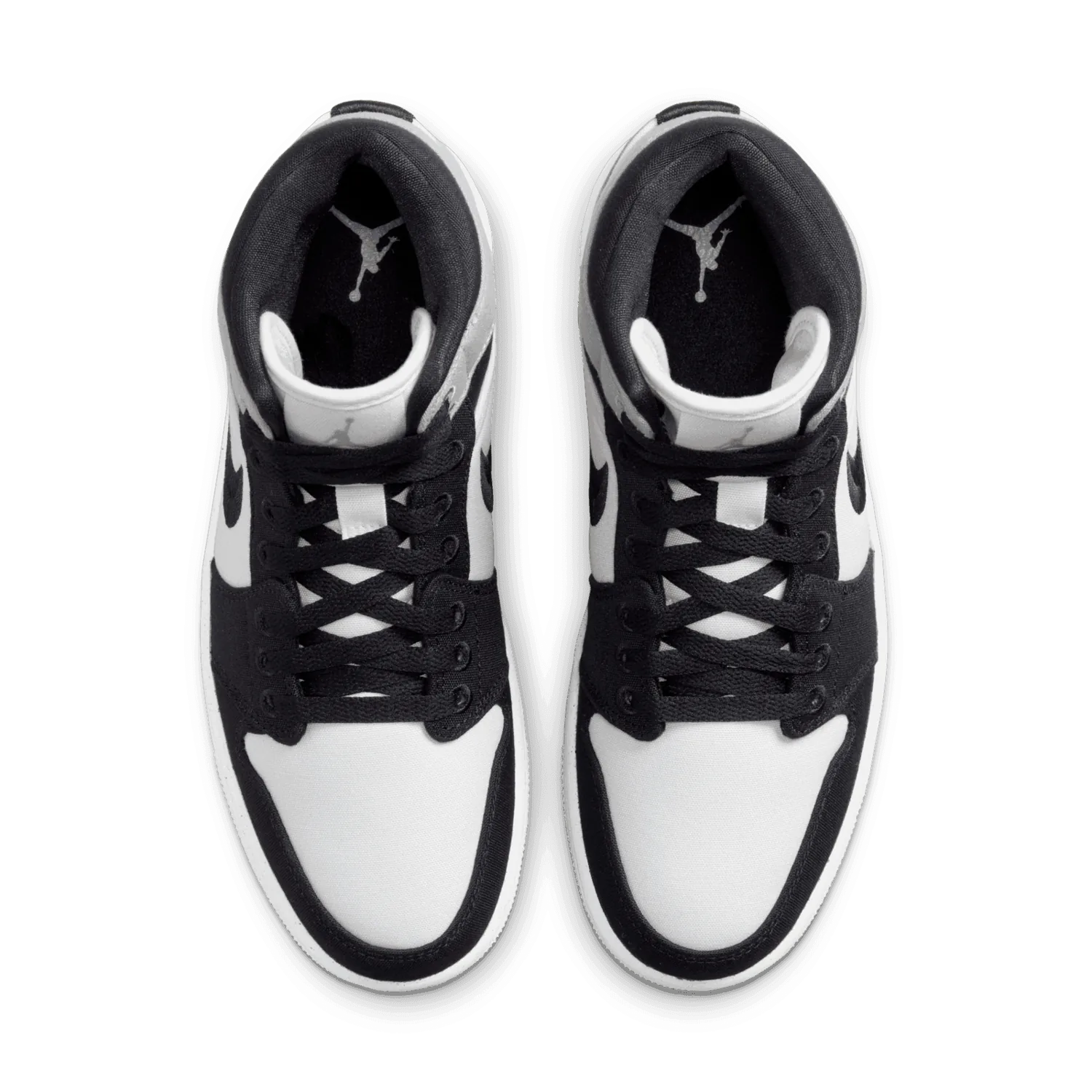 Air Jordan 1 Mid SE Canvas Black Light Steel Grey (W) image 3